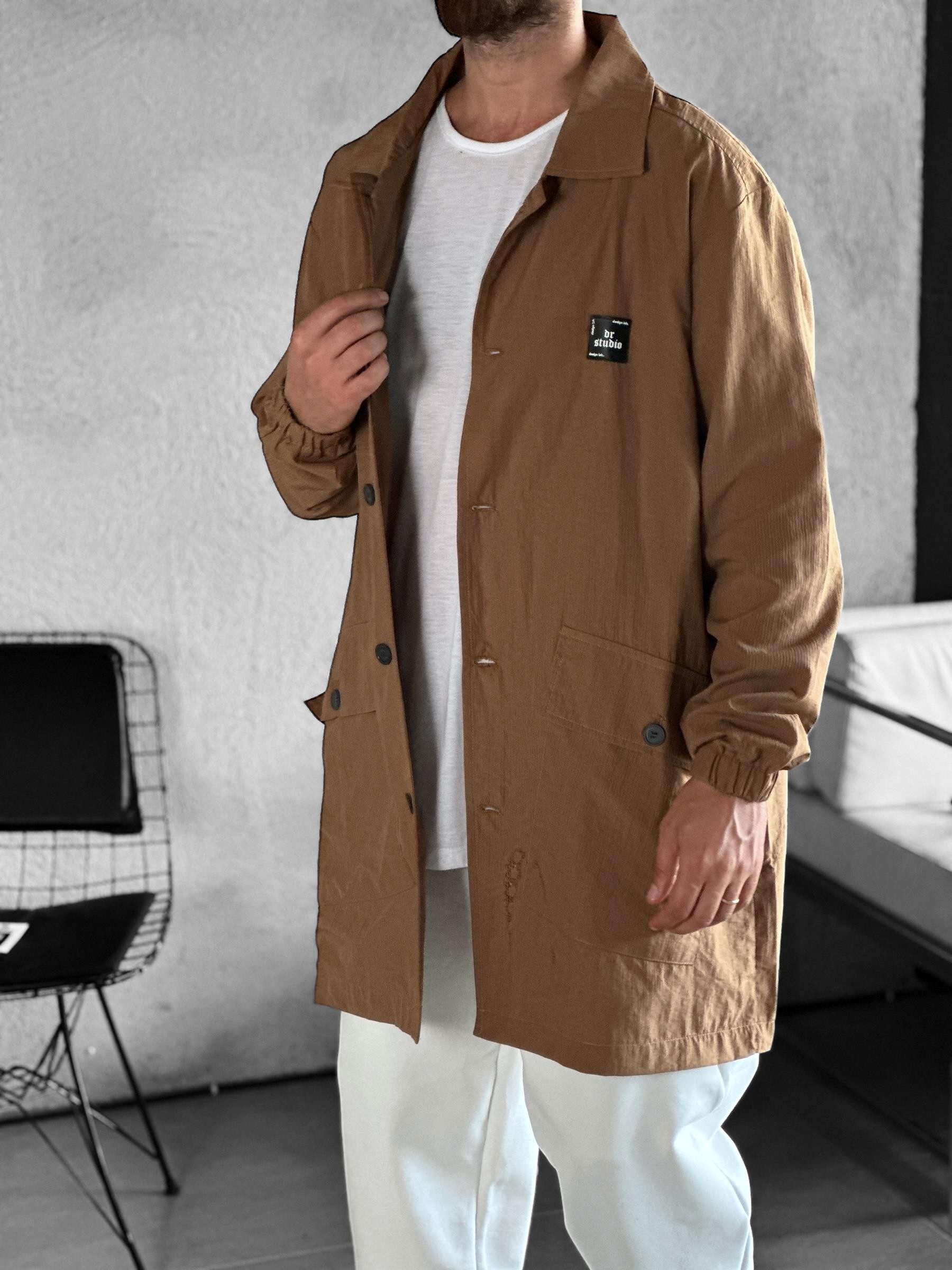 Erkek Premium Kalite Paraşüt Kumaş Kahverengi