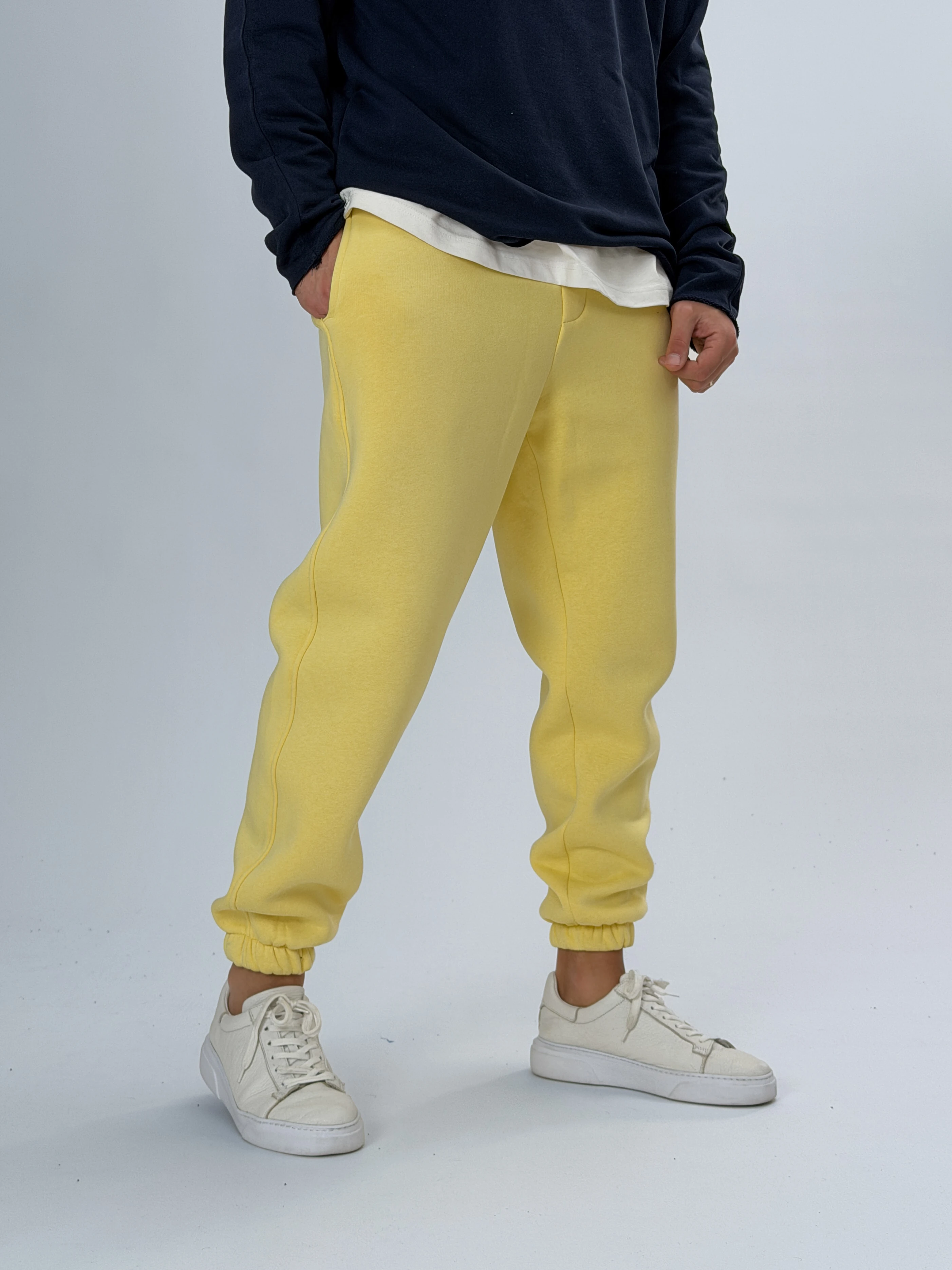 Şardonlu Sarı Erkek Jogger Eşofman COC2555