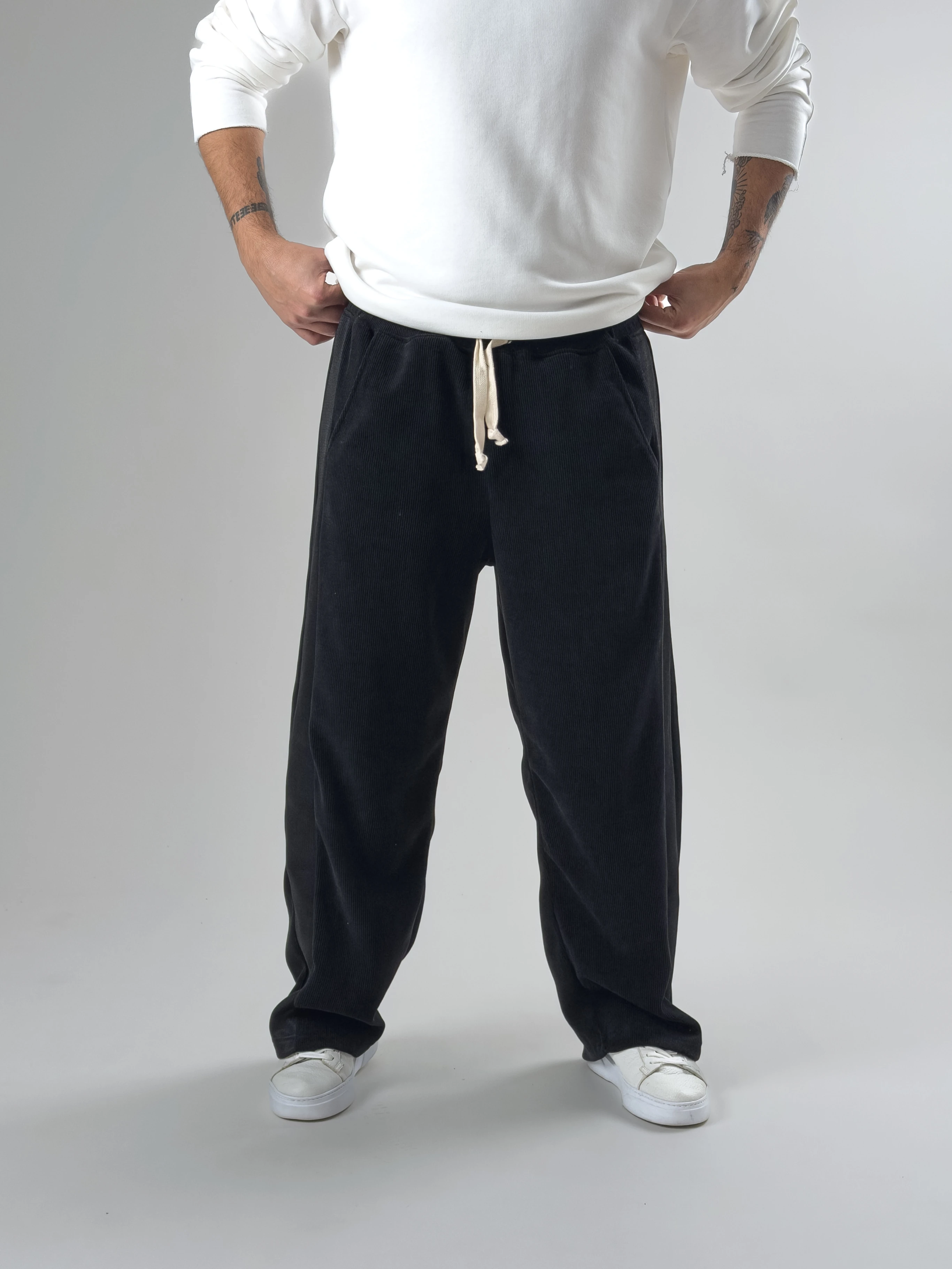 Oversize Siyah Erkek Baggy Pantolon COC2598