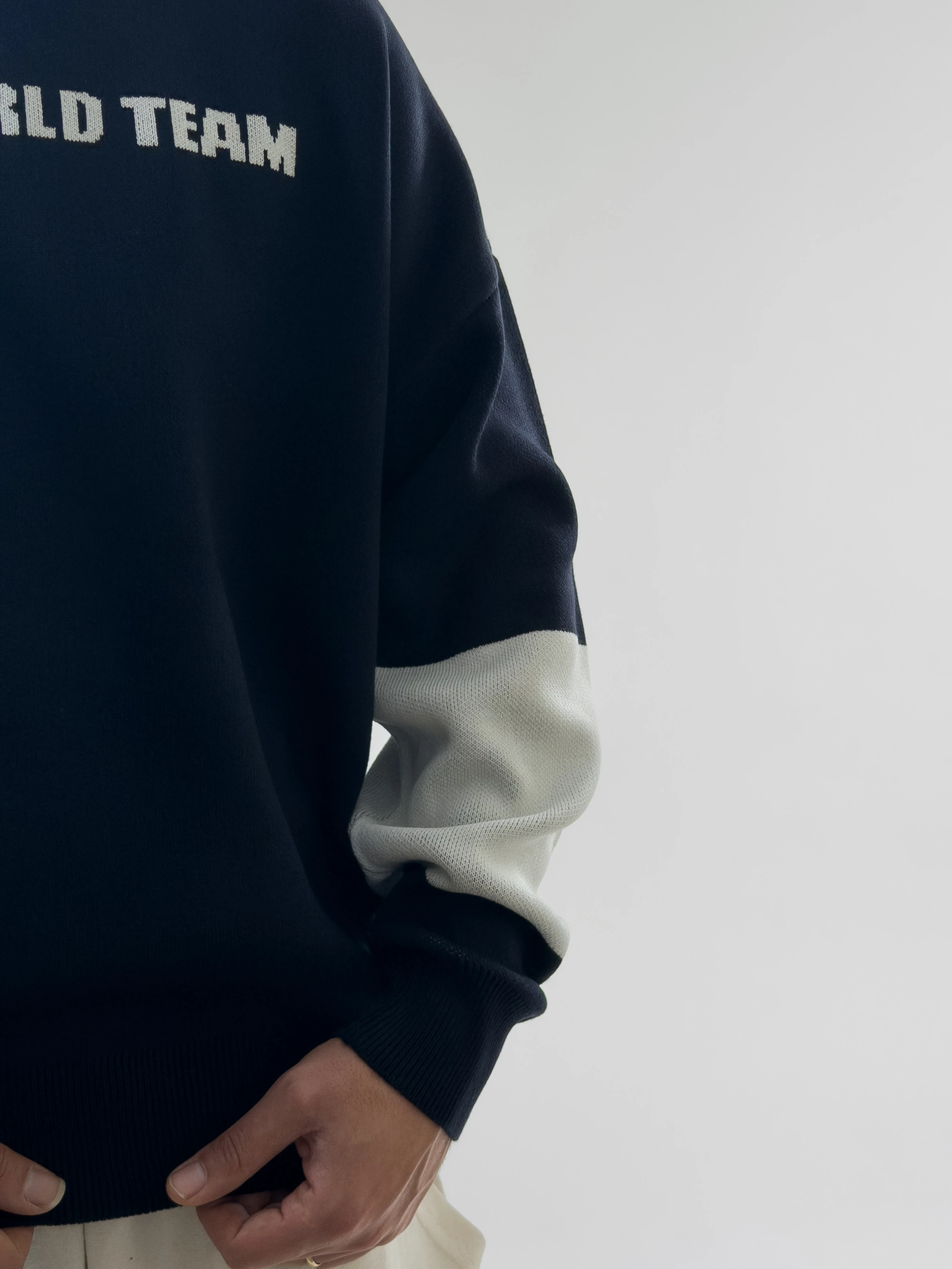 Oversize New York Erkek Lacivert Triko COC2597