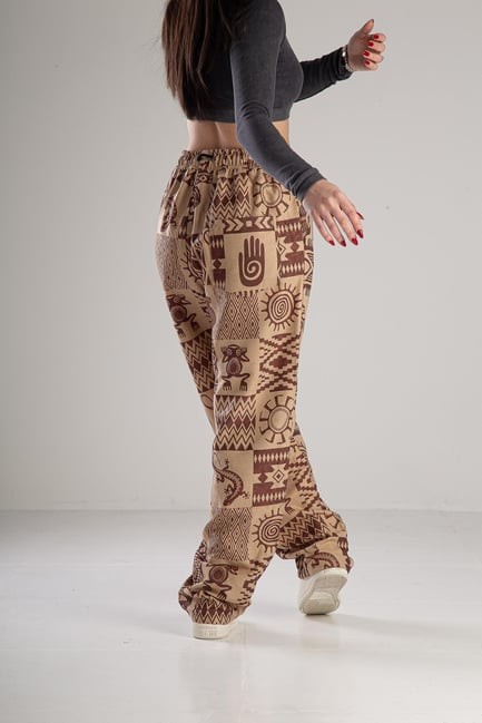 Cocopelli Desenli Örme Pantolon
