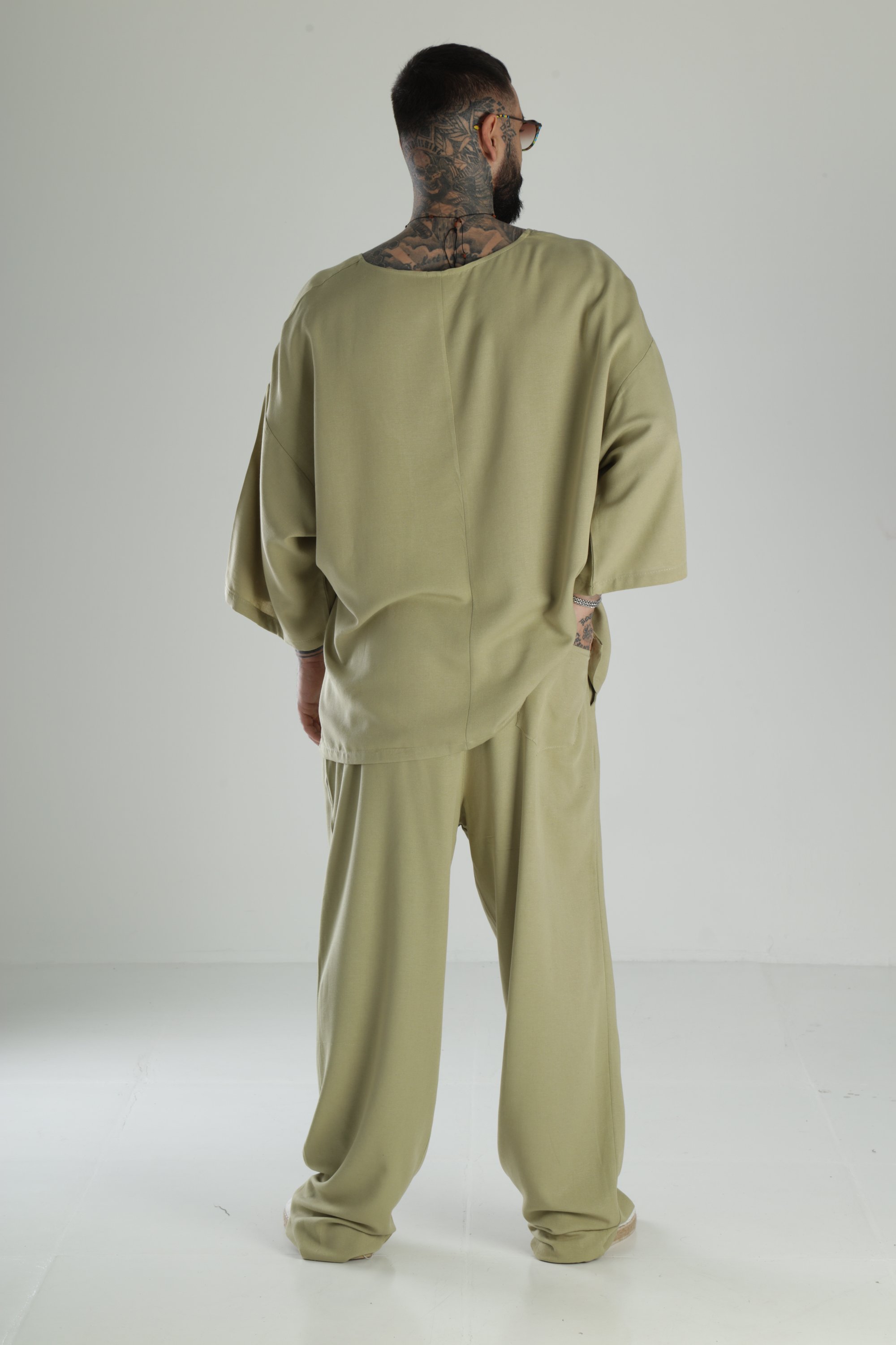 Oversize Haki Keten Takım