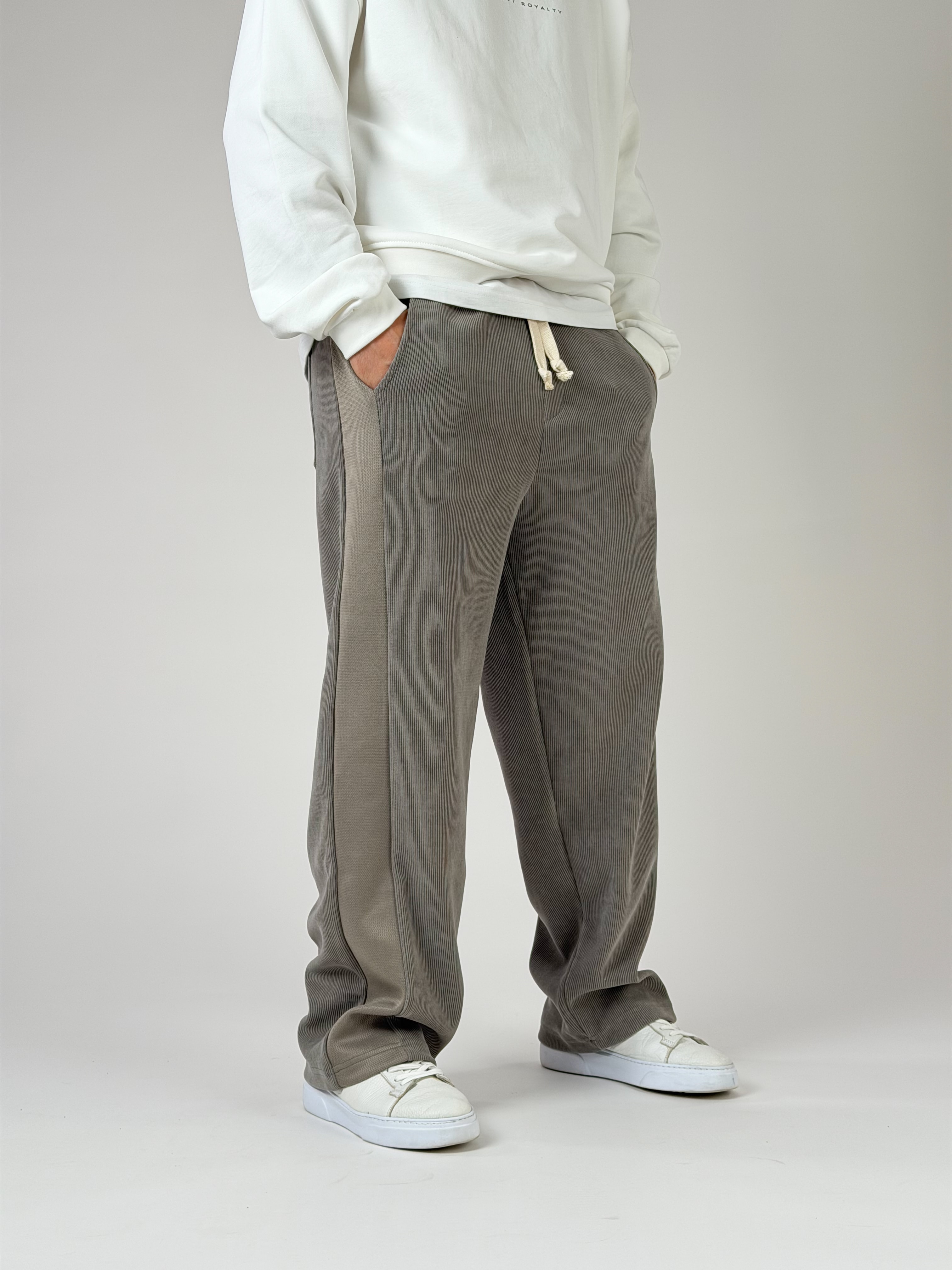 Oversize Gri Erkek Baggy Pantolon