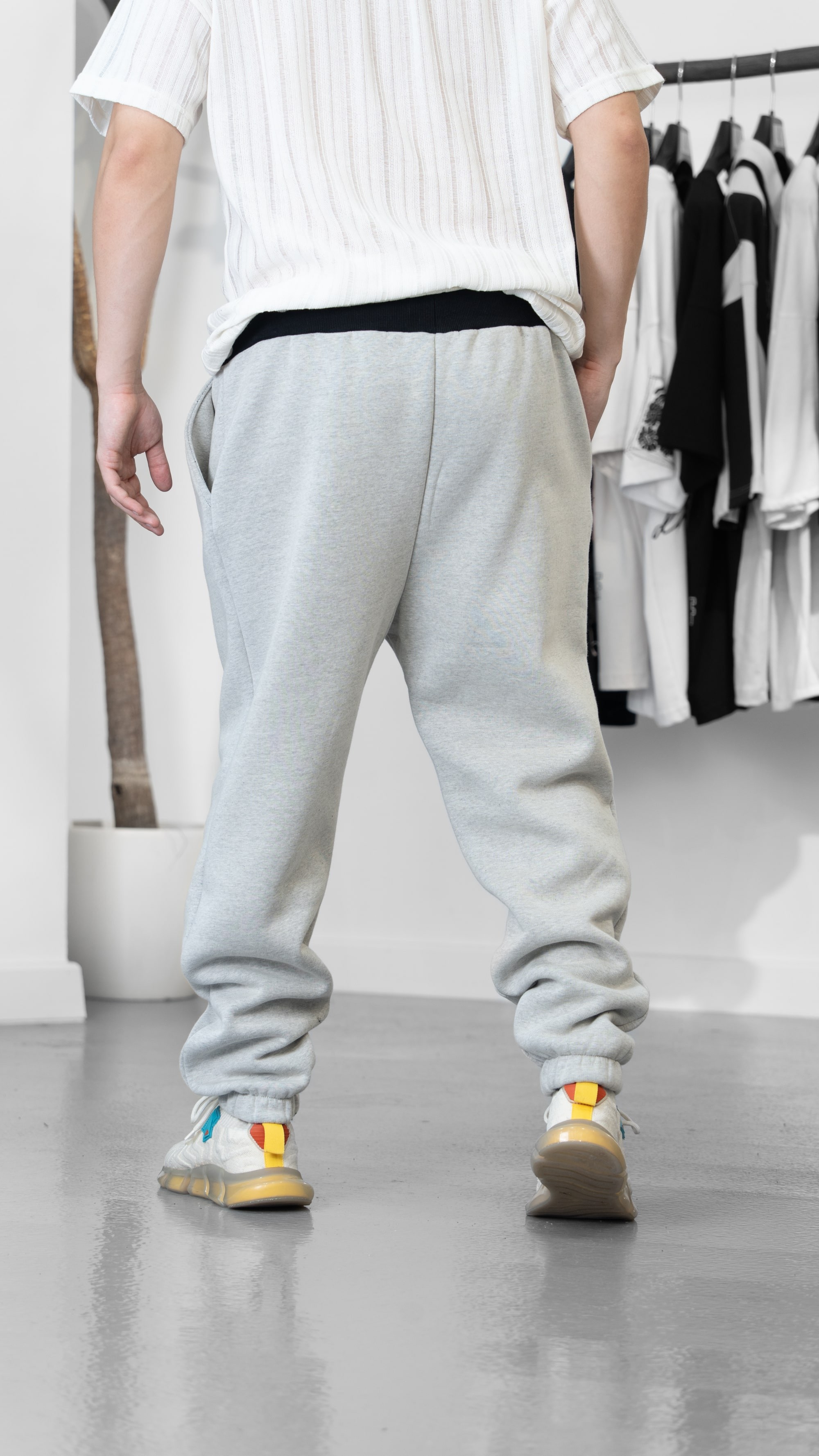 3 İplik Şardonlu Gri Jogger