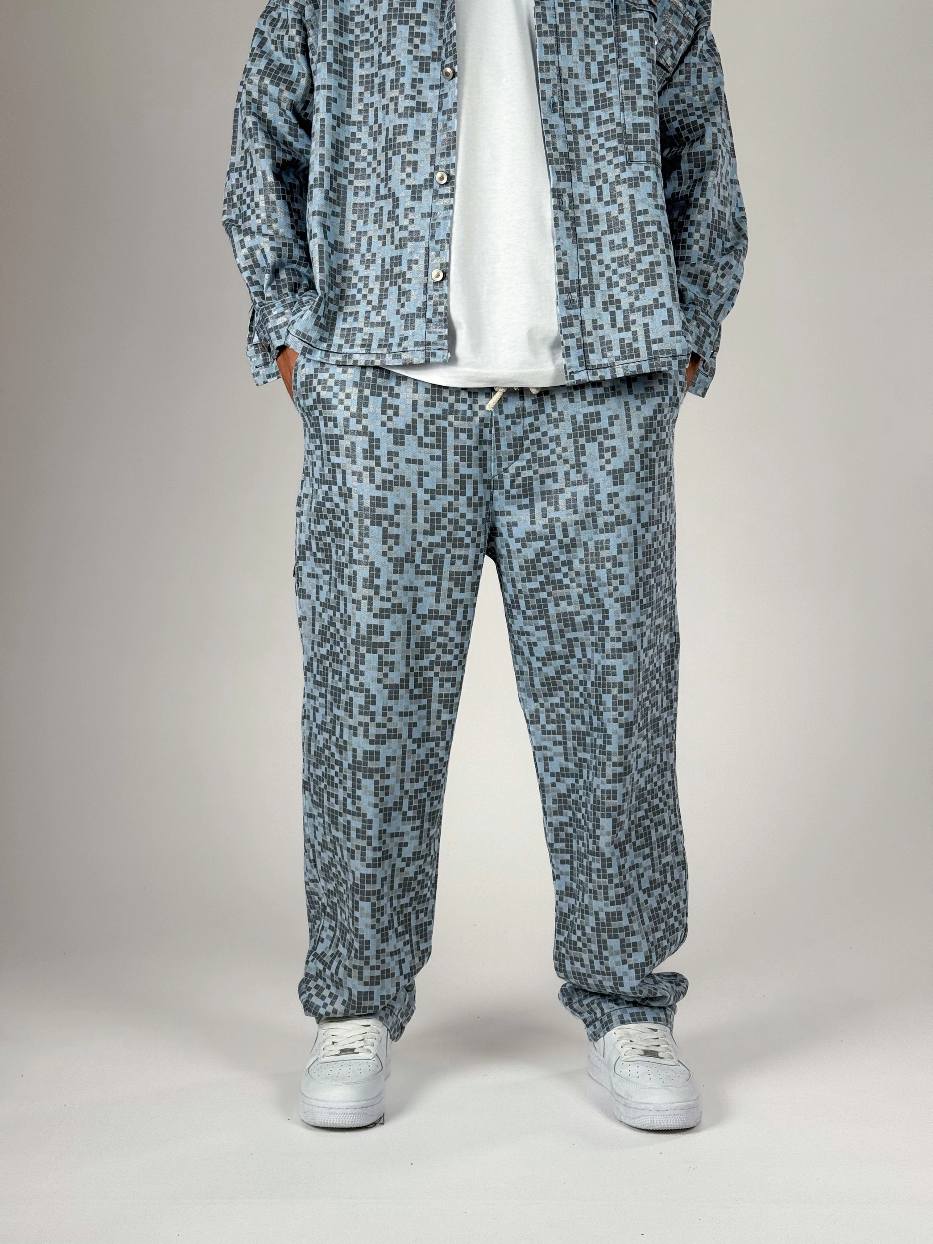 Kare Desenli Gabardin Erkek Takım COC2594