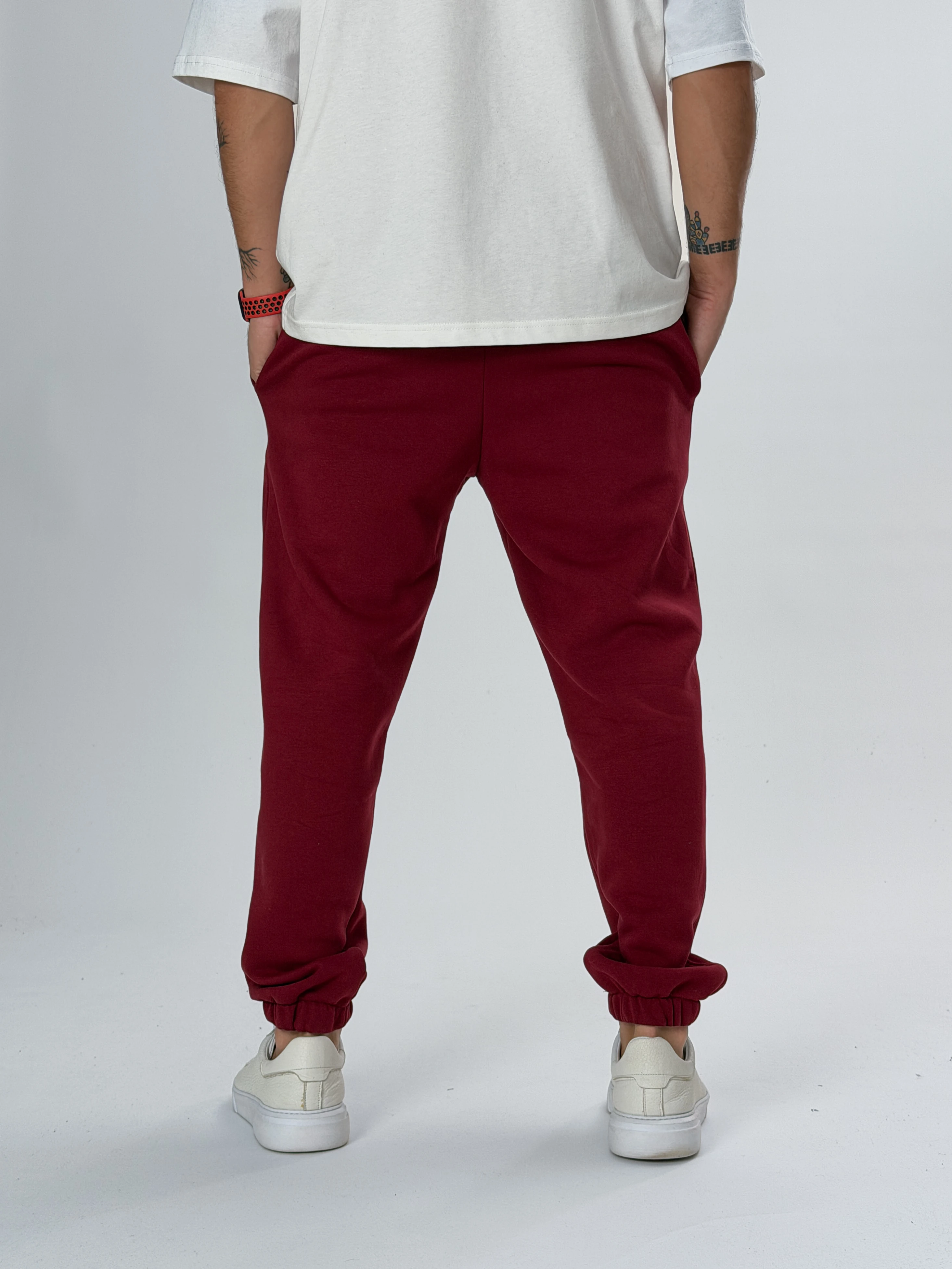 Şardonlu Bordo Erkek Jogger Eşofman COC2550