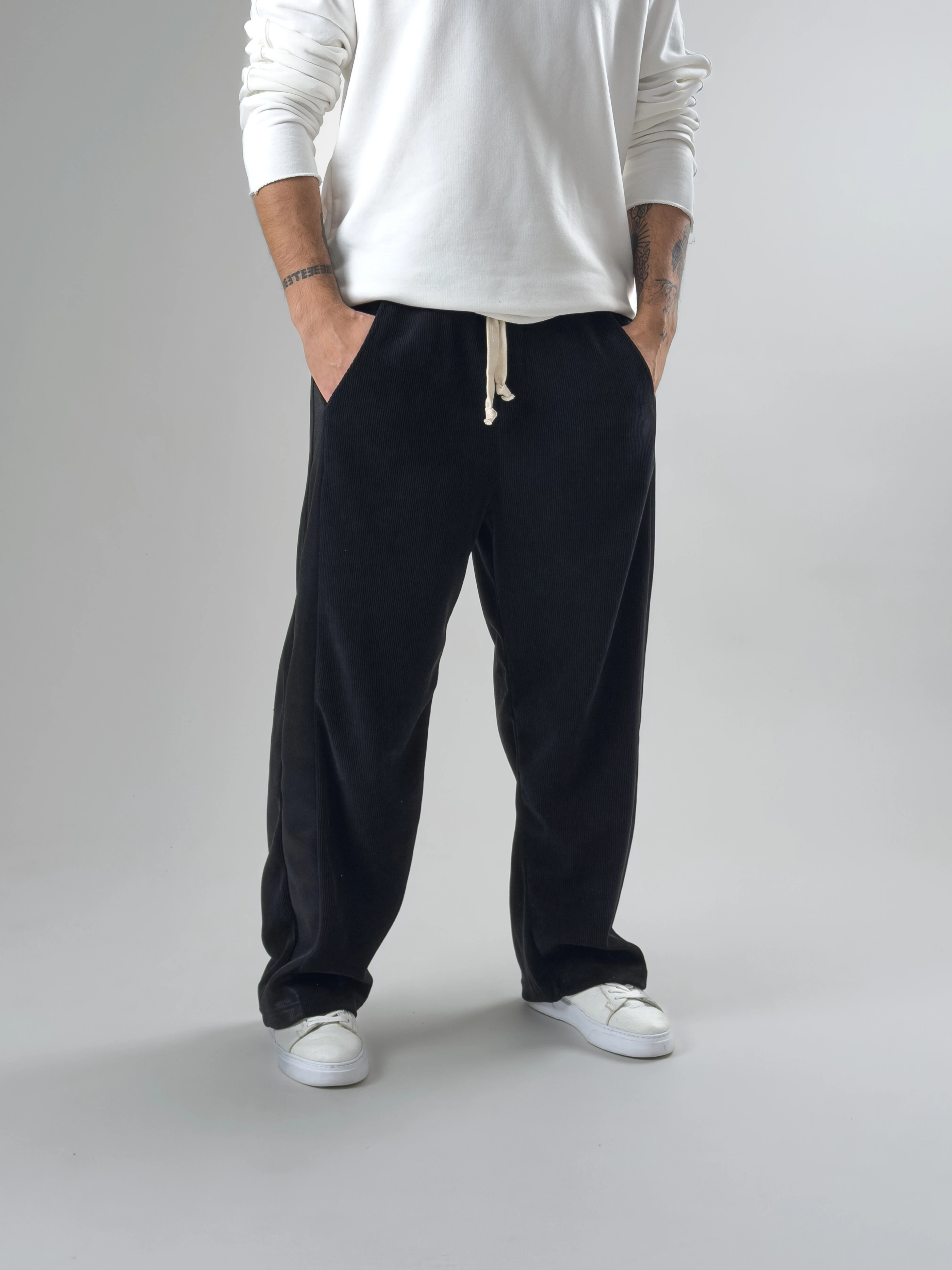 Oversize Siyah Erkek Baggy Pantolon COC2598