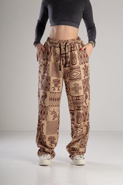 Cocopelli Desenli Örme Pantolon