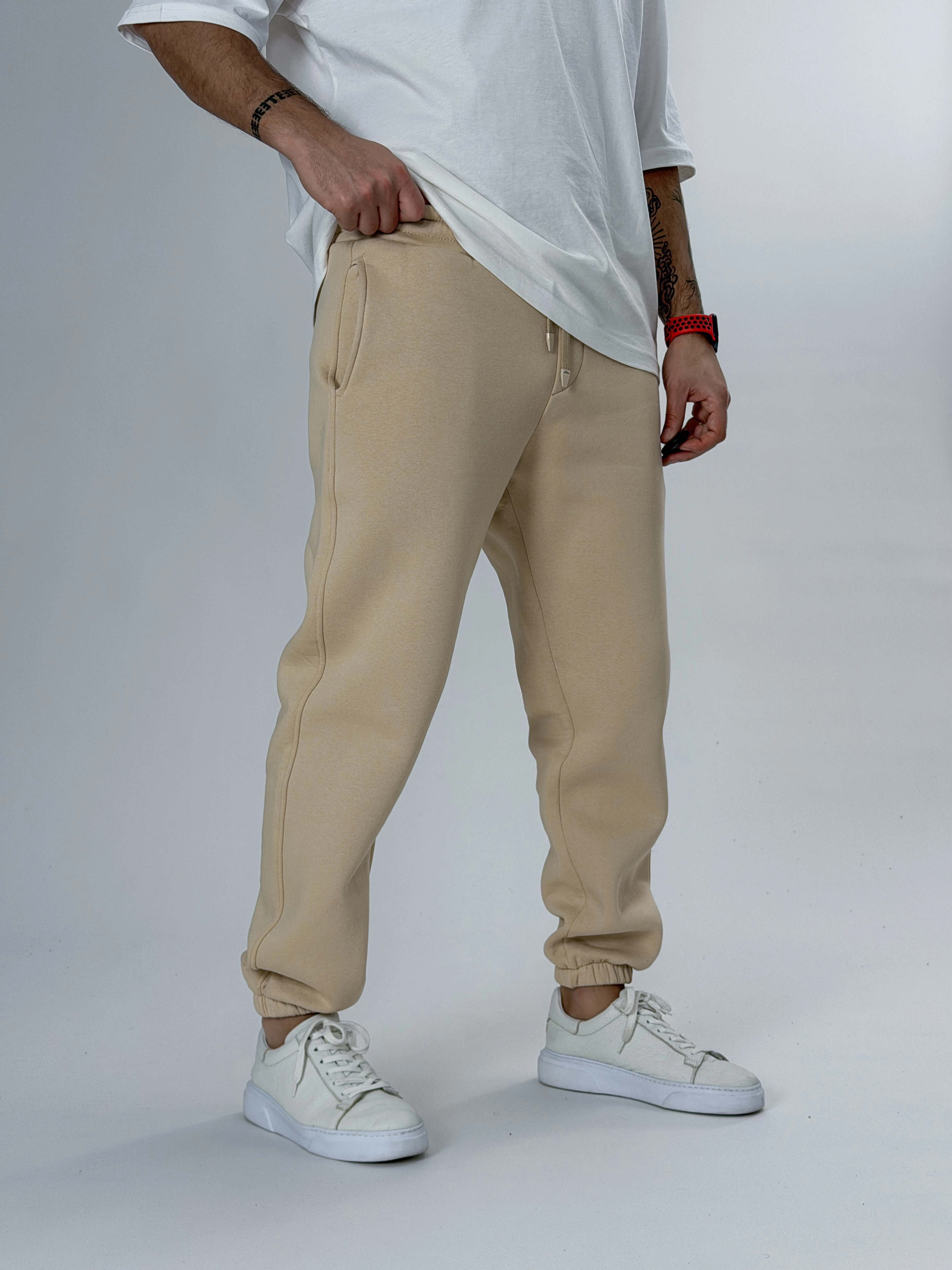 Şardonlu Bej Erkek Jogger Eşofman COC2549