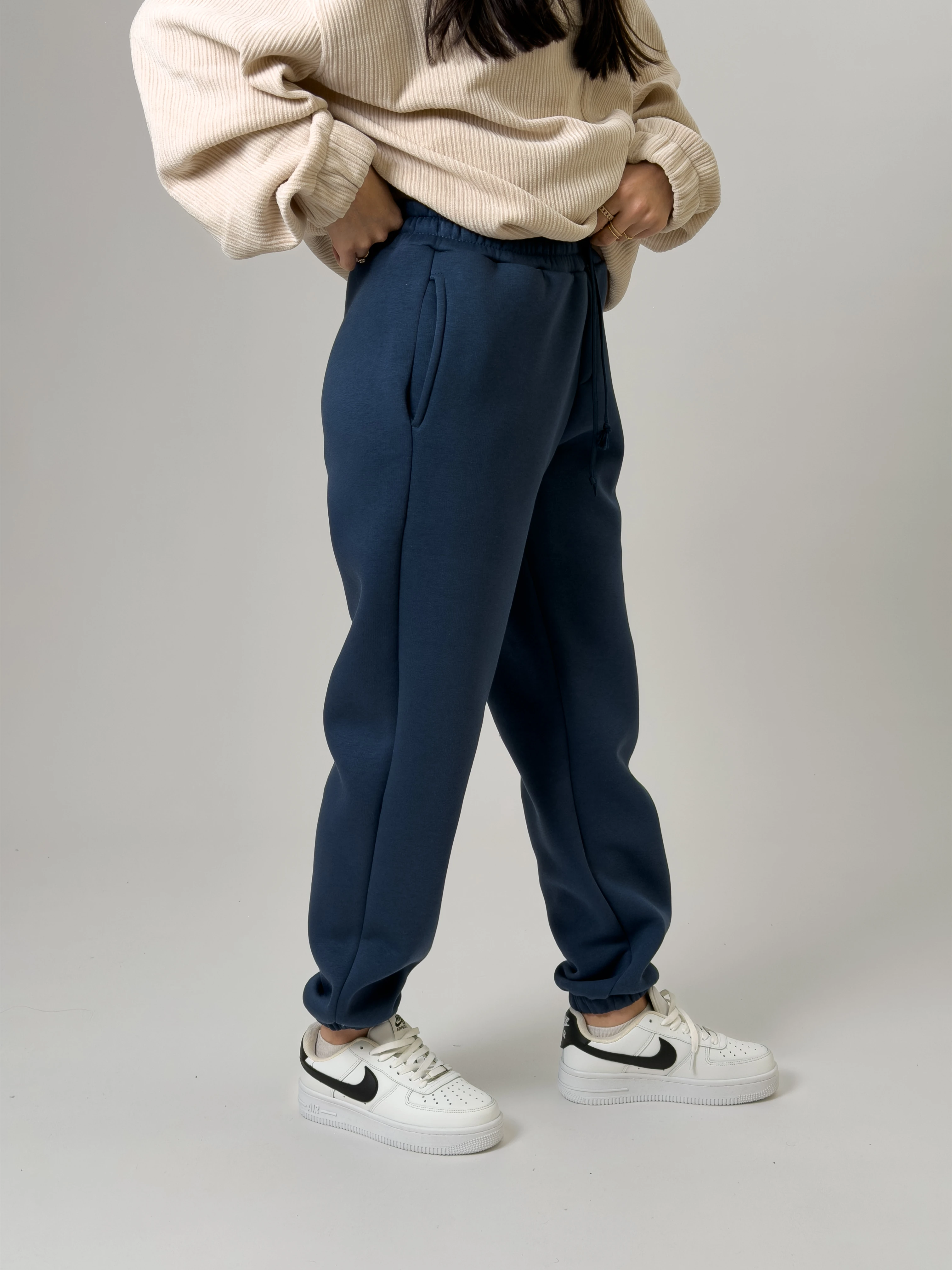 Şardonlu Lacivert Kadın Jogger Eşofman COC2539