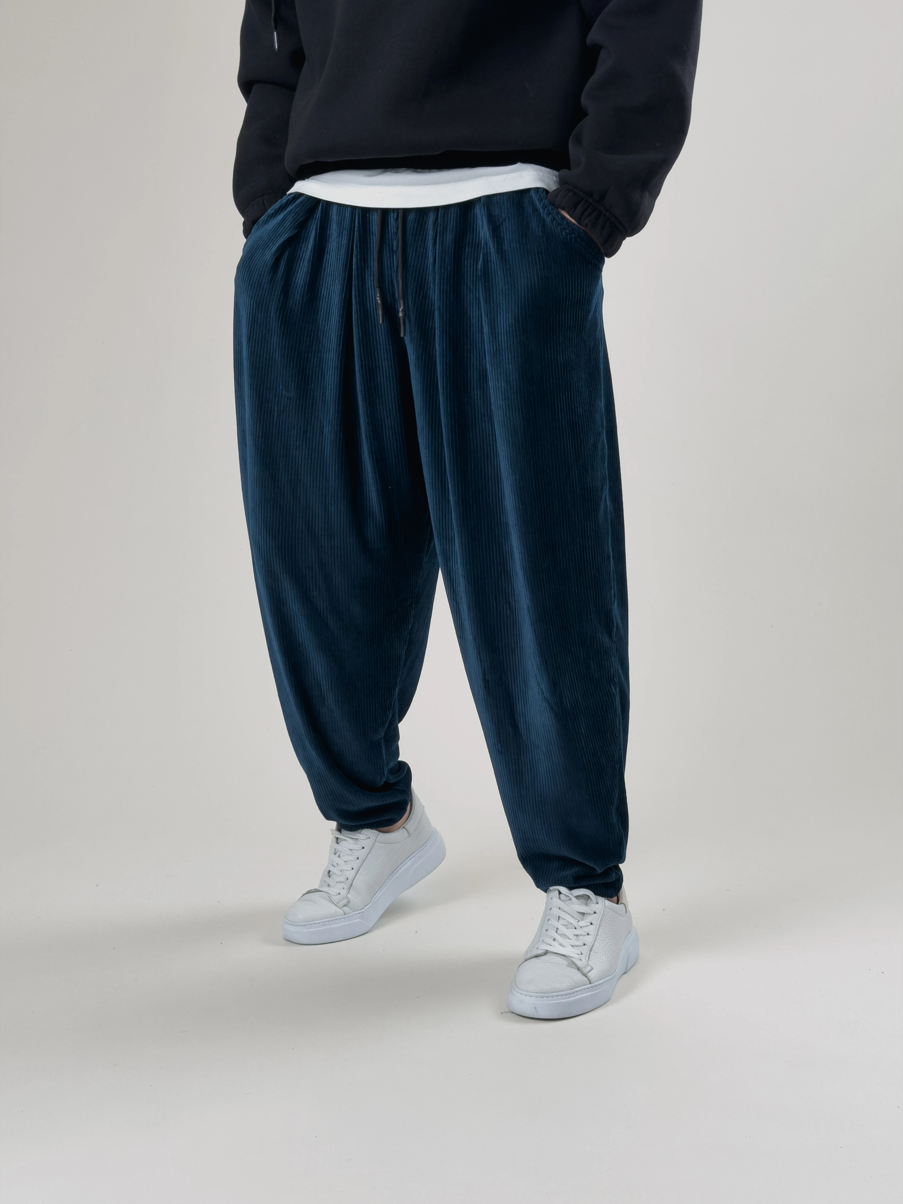 Petrol Pileli Erkek Yarım Şalvar COC2560