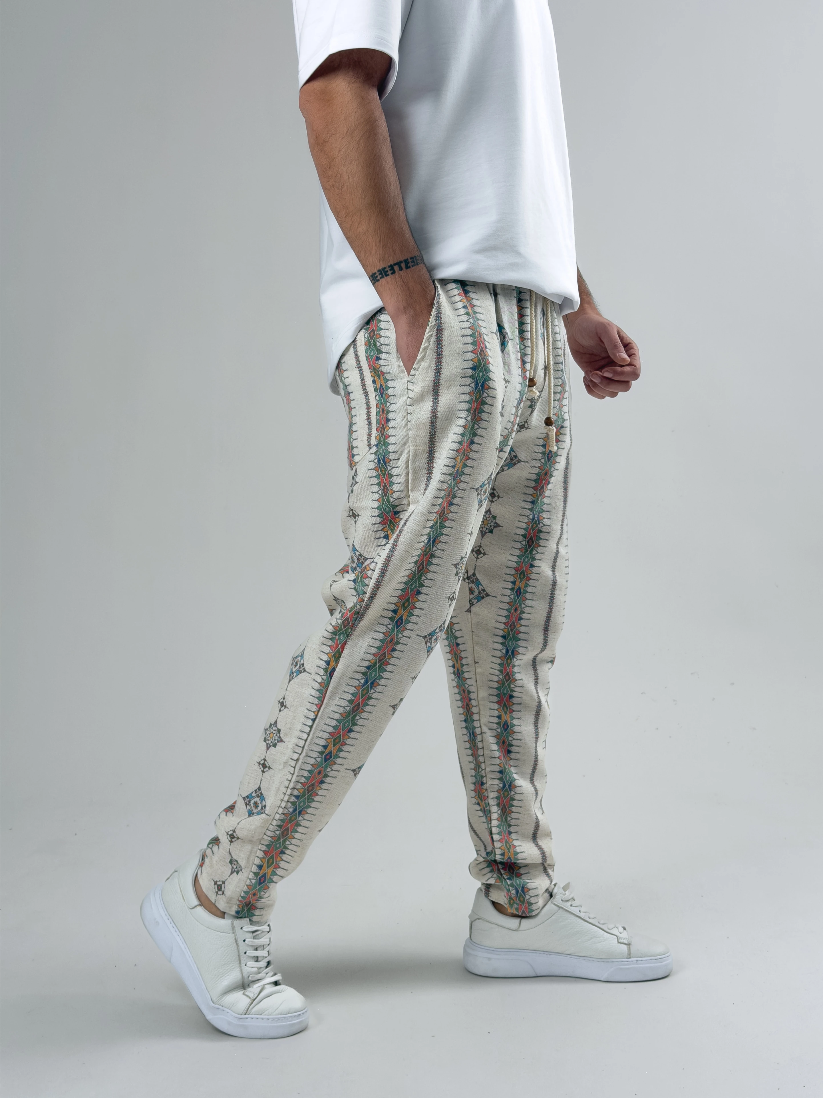 Küre Desenli Erkek Baget Pantolon COC2595