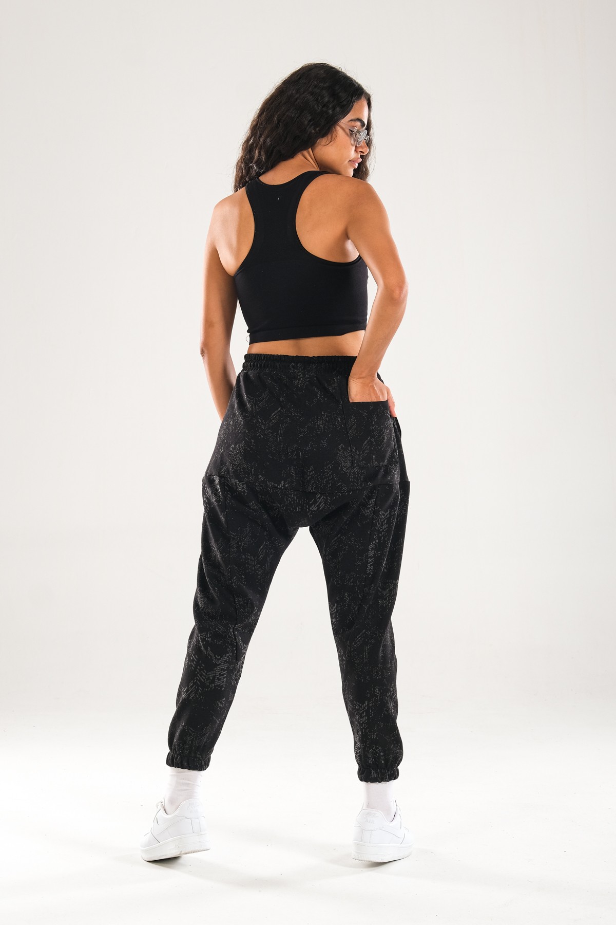 Desenli Harem Jogger Pantolon
