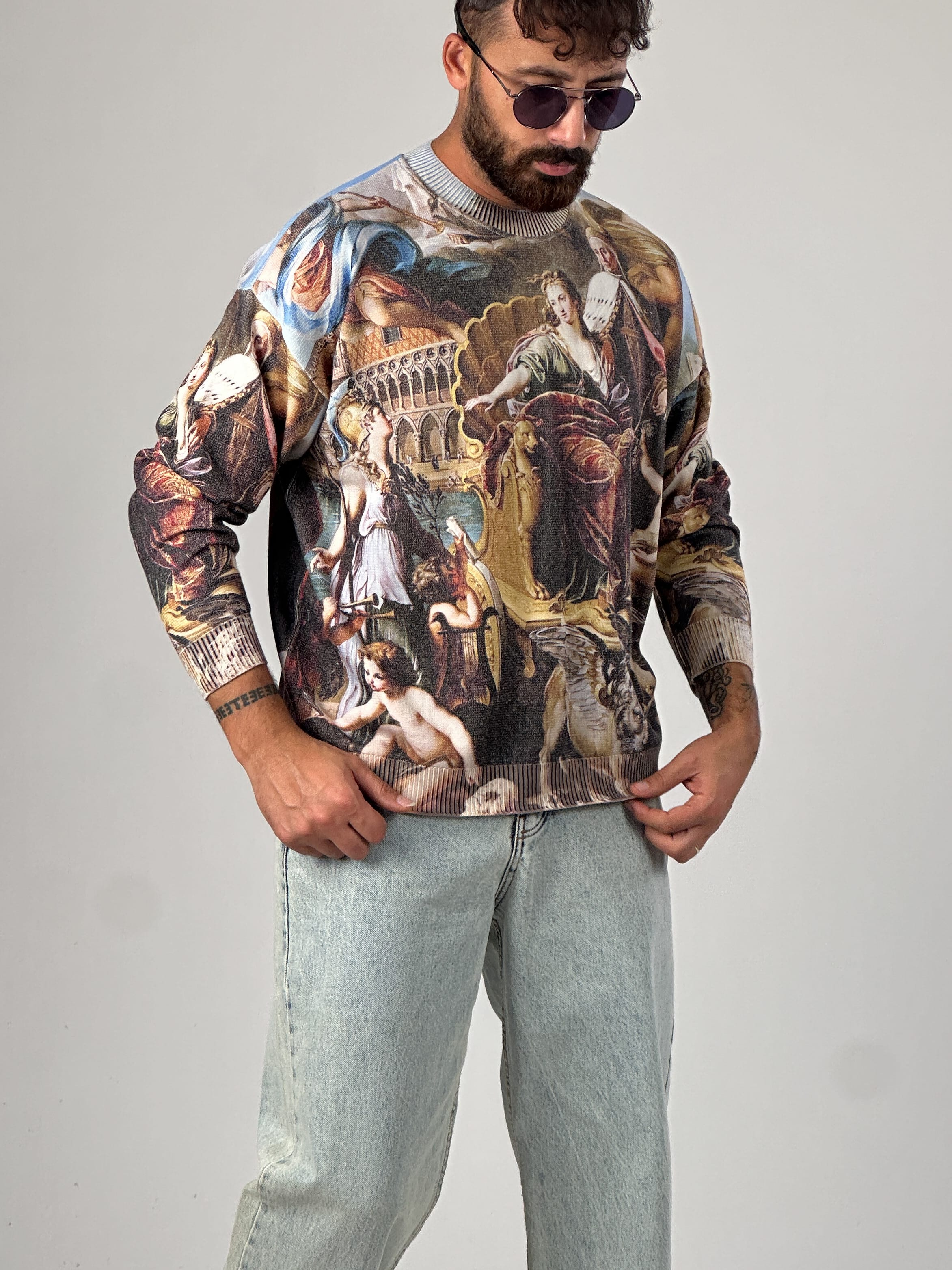 Desenli İtaly Erkek Sweatshirt