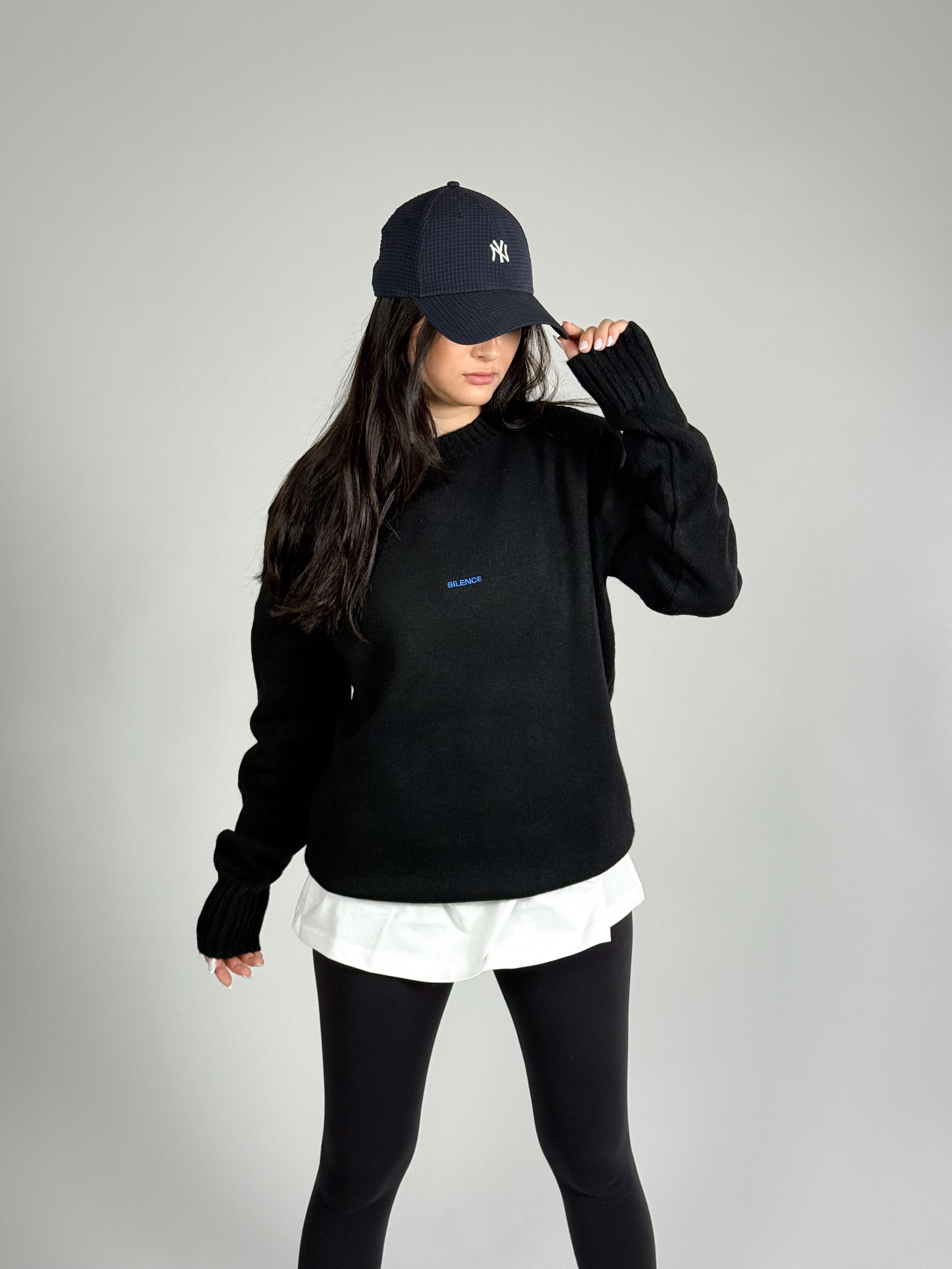 Basic Siyah Kadın Sweatshirt