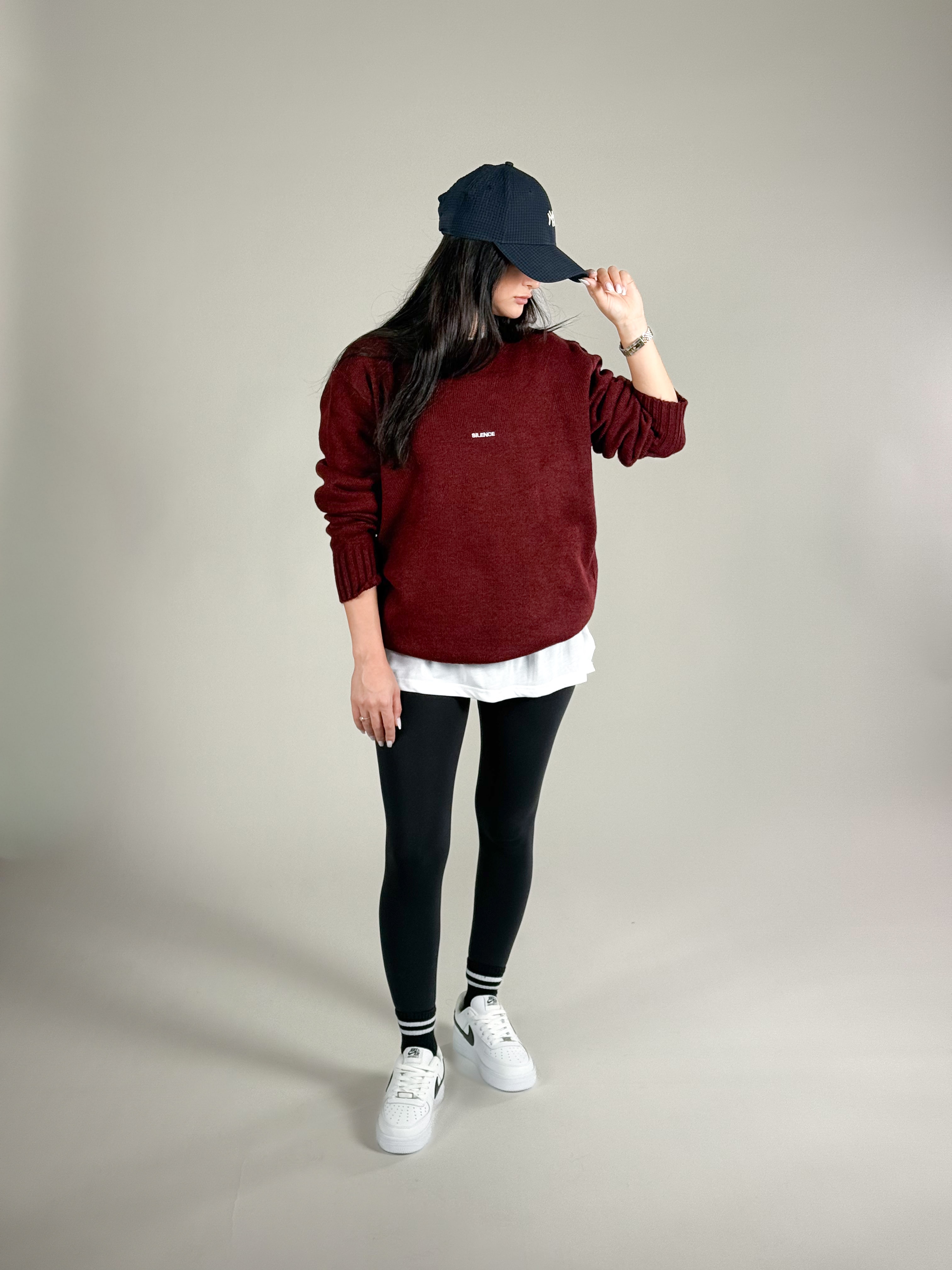 Basic Bordo Kadın Sweatshirt