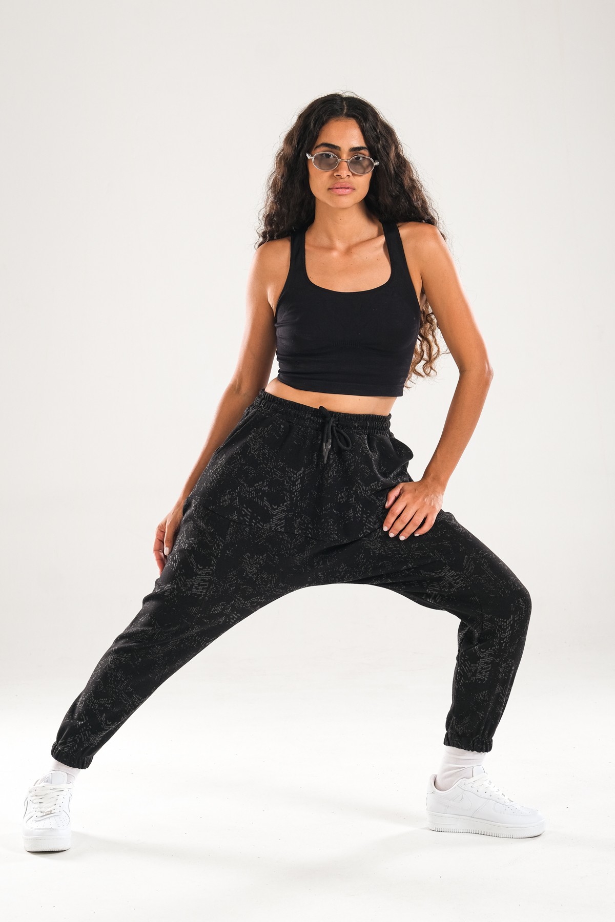 Desenli Harem Jogger Pantolon