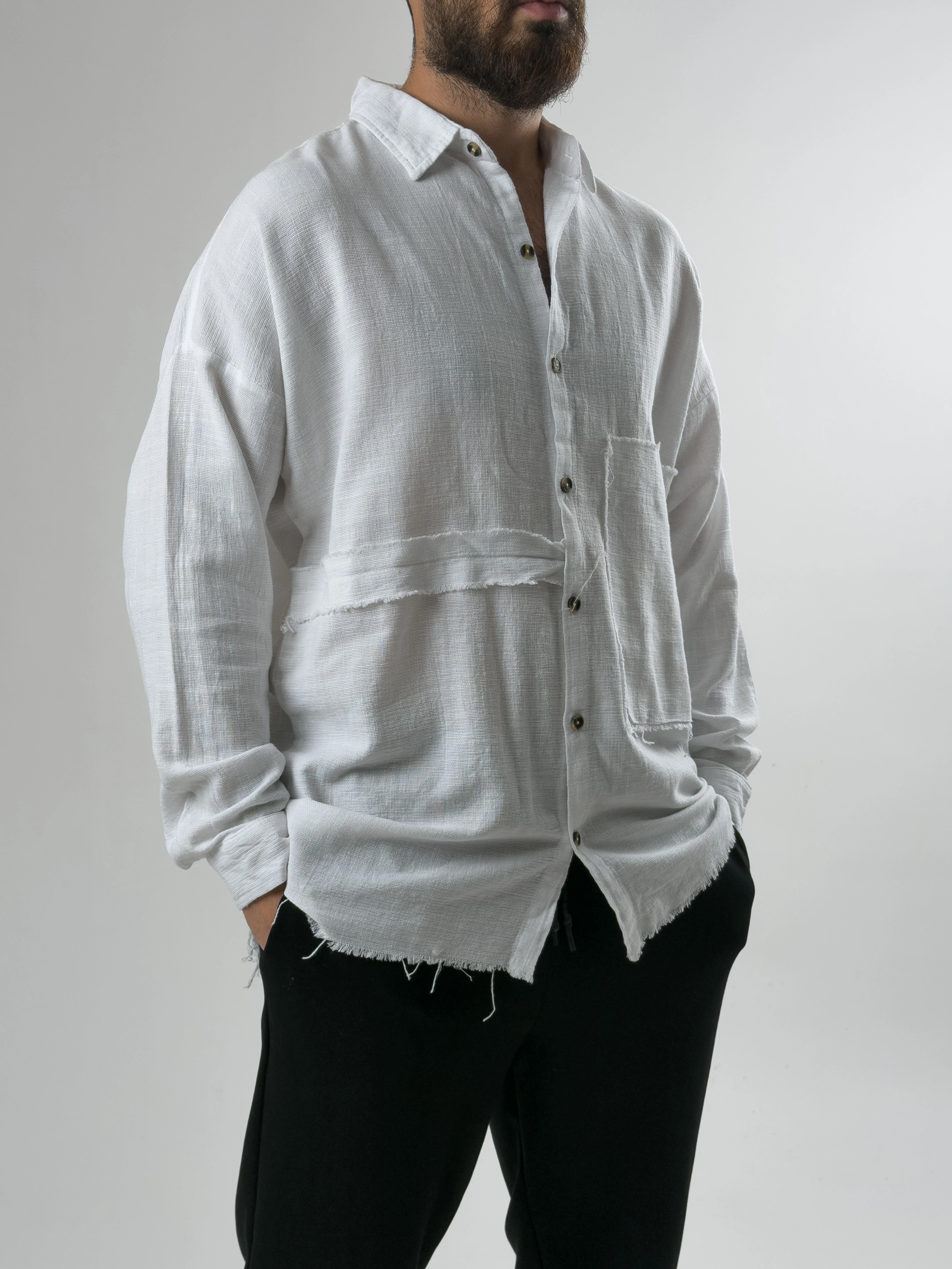 Tasarım Erkek Beyaz Gömlek COC2613