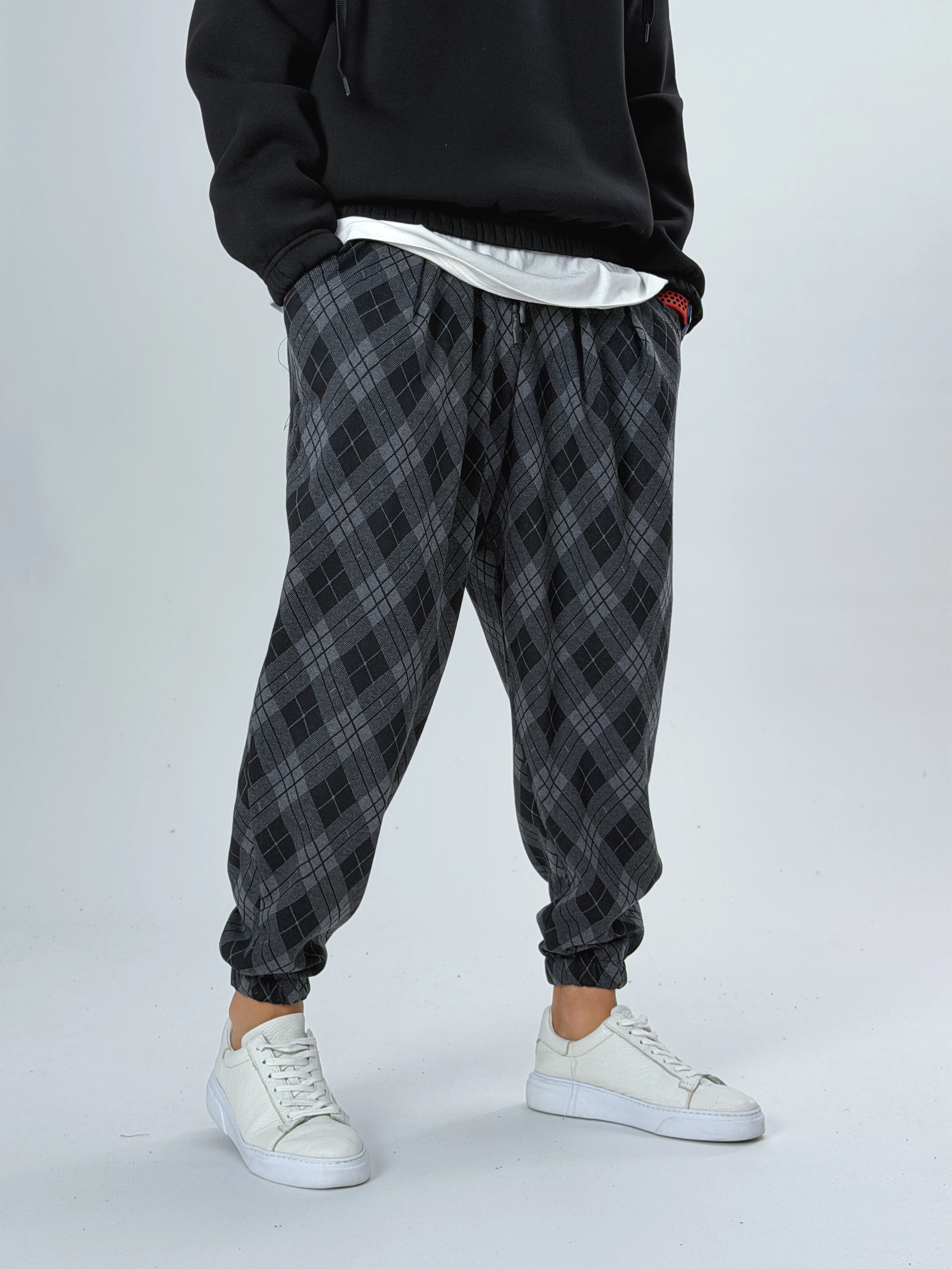 Erkek Desenli Pileli Yarım Şalvar COC2523