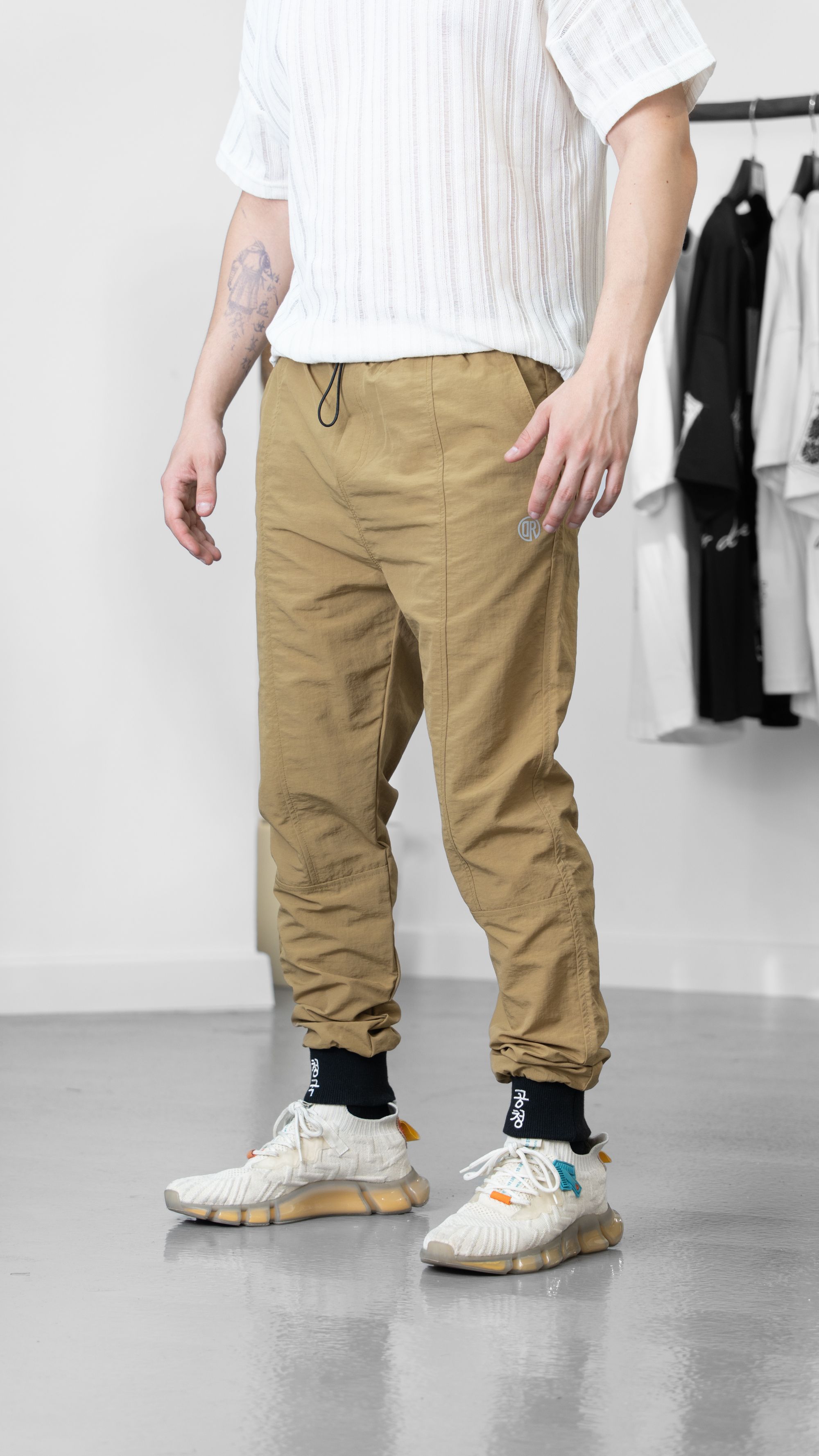 Paraşüt Kumaş Hardal Jogger