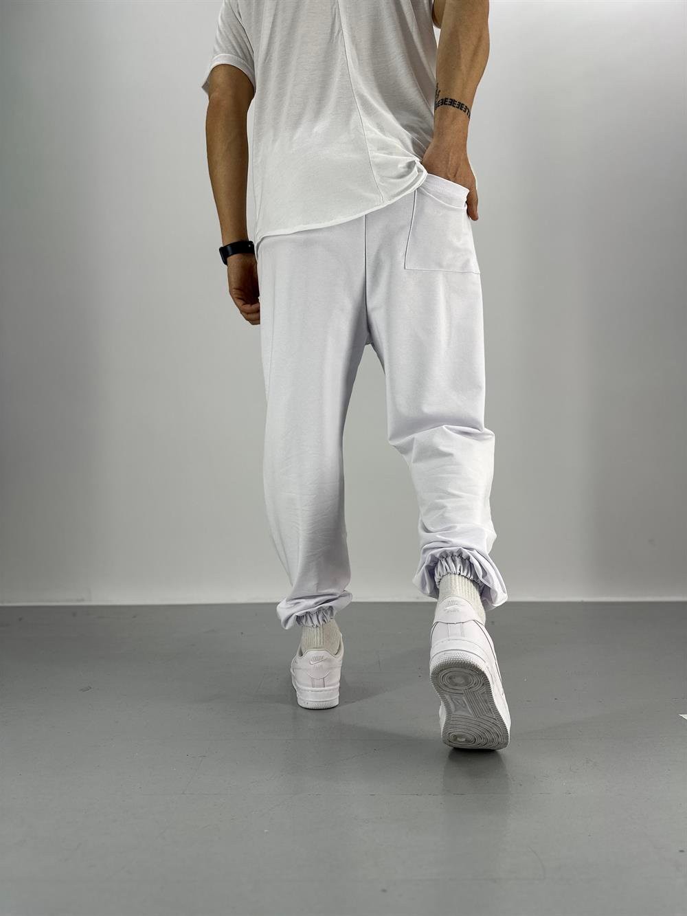 Erkek Beyaz Jogger