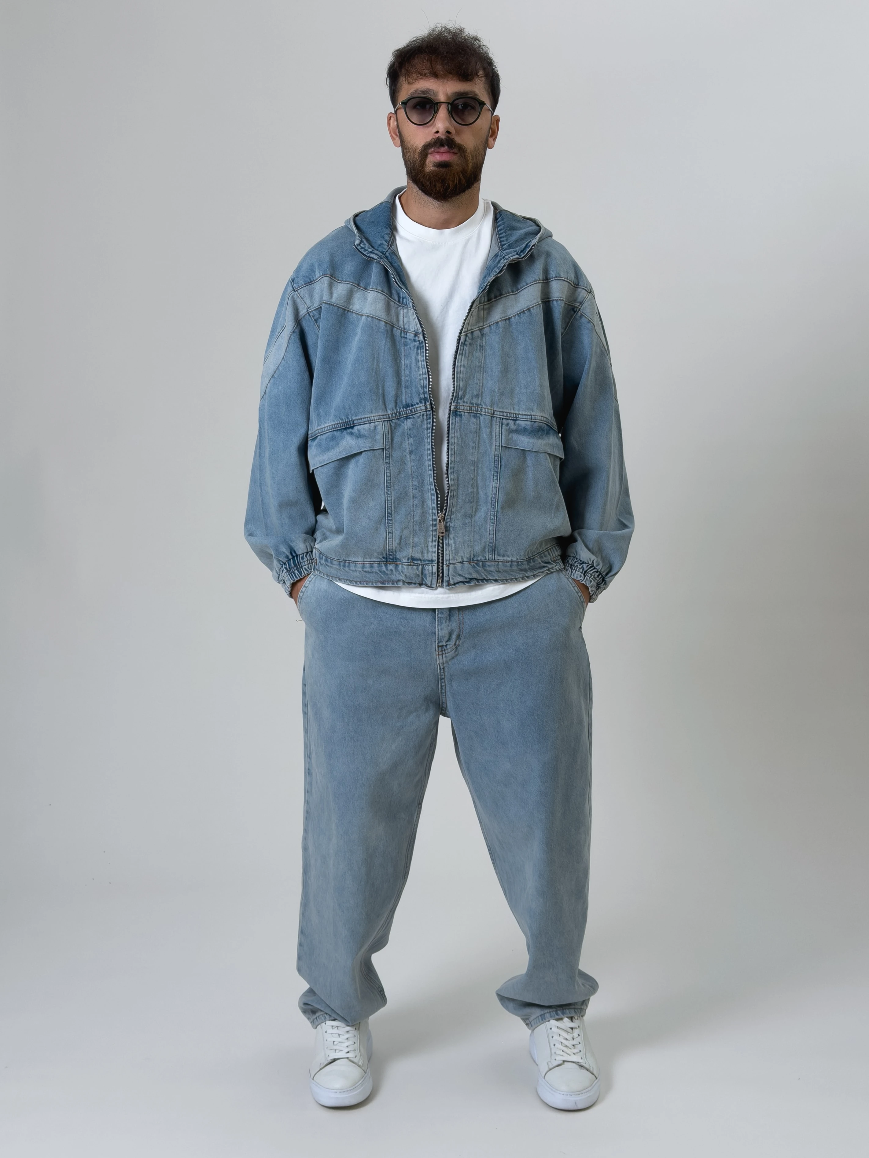 Tasarım Erkek Kot Ceket COC2545