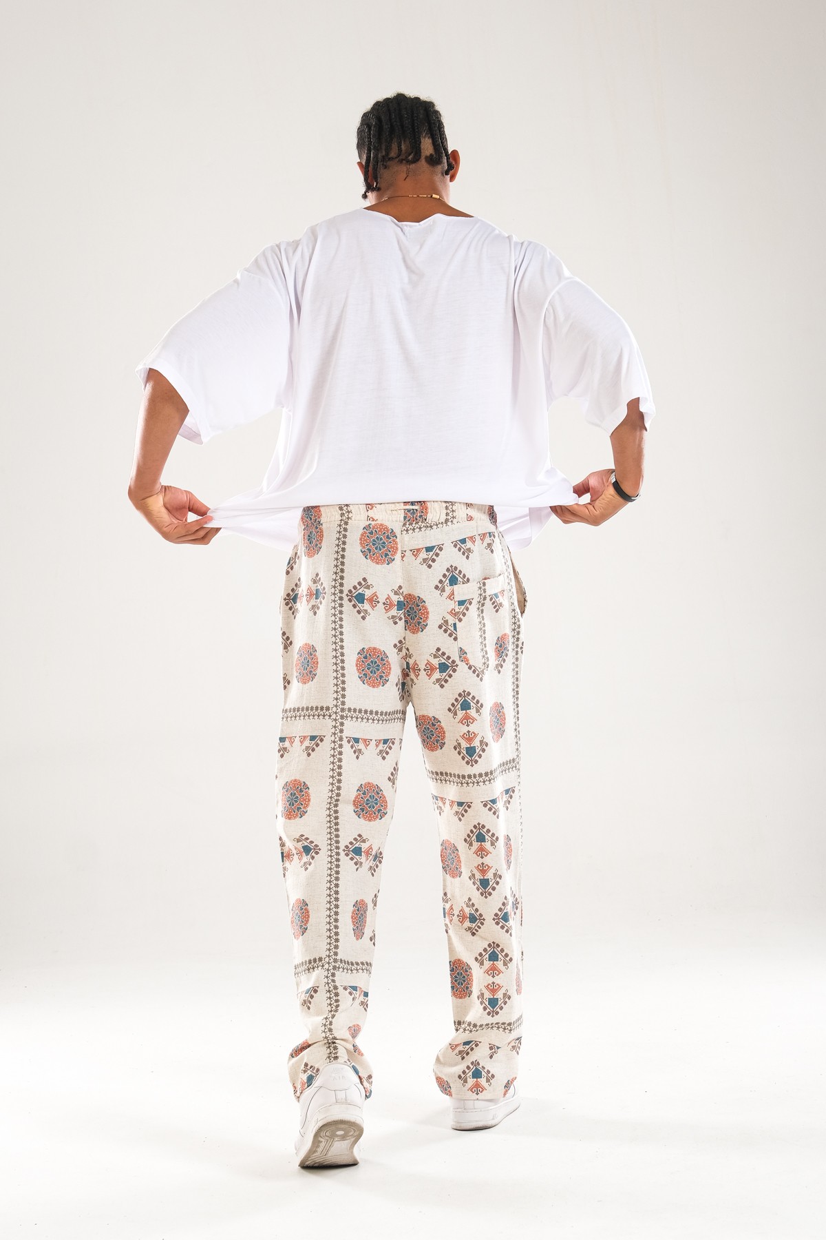 Etnik Desenli Baggy Pantolon
