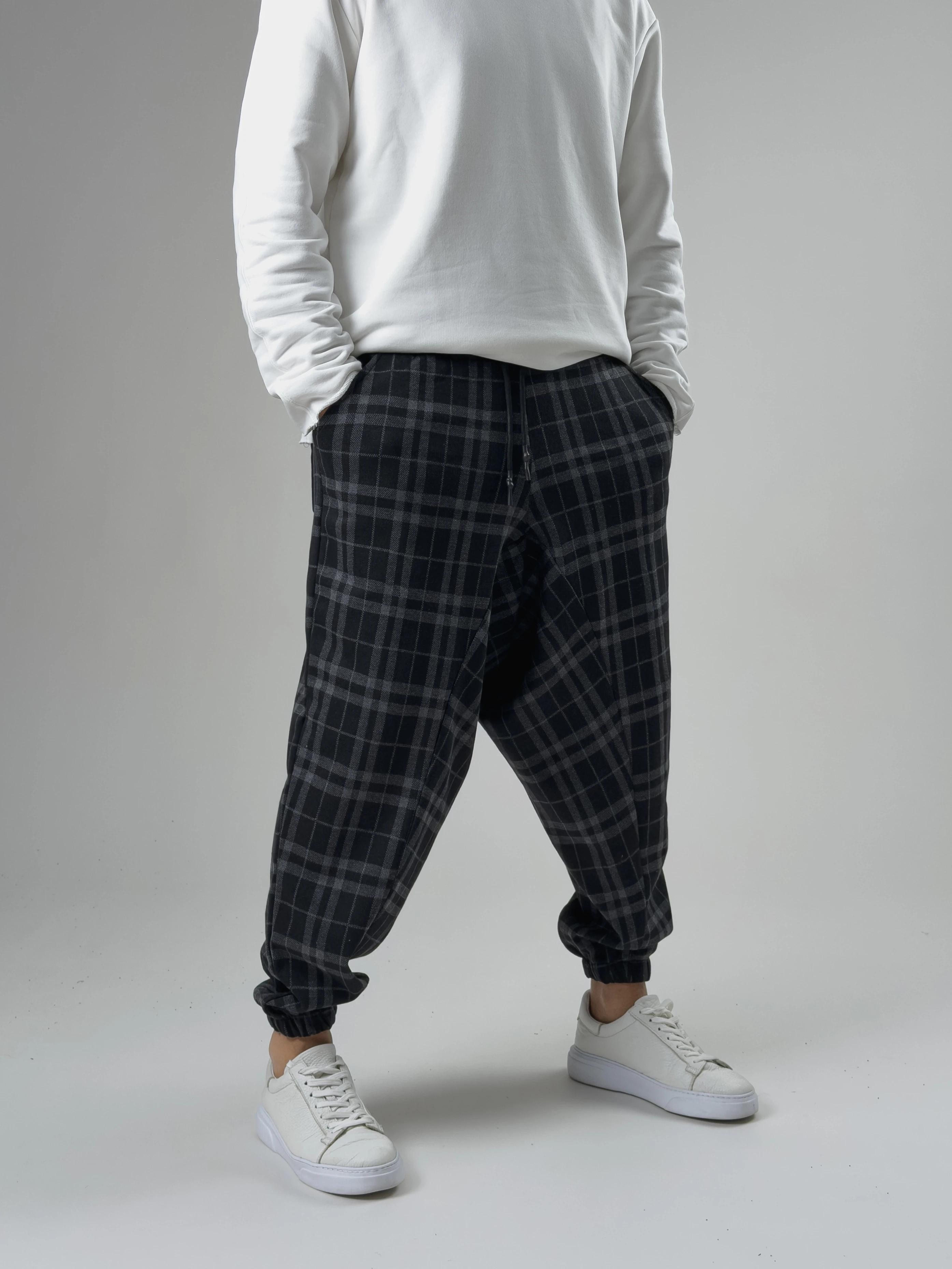 Erkek Ekose Spor Şalvar COC2575