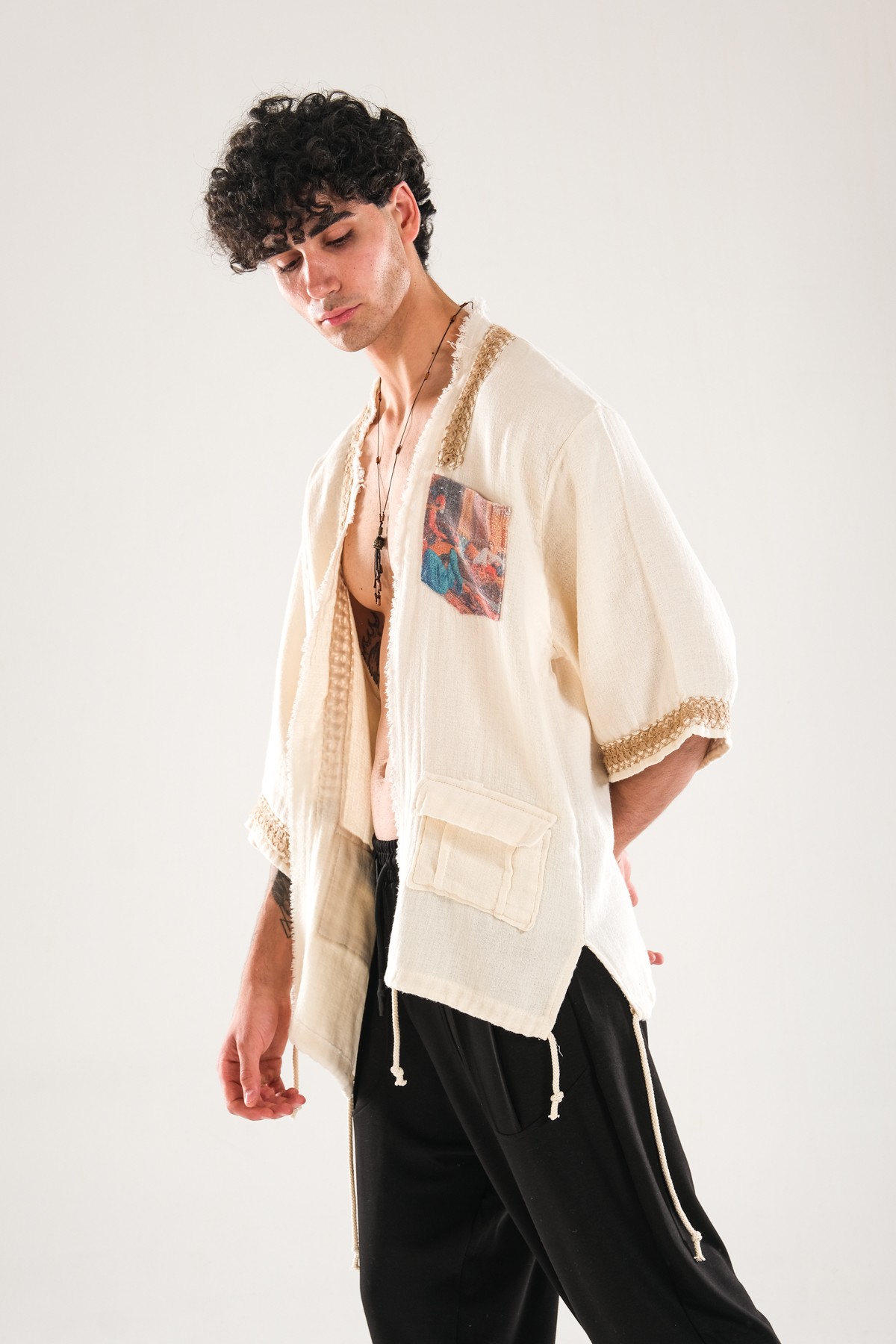 Halat Detaylı Tasarım Kimono