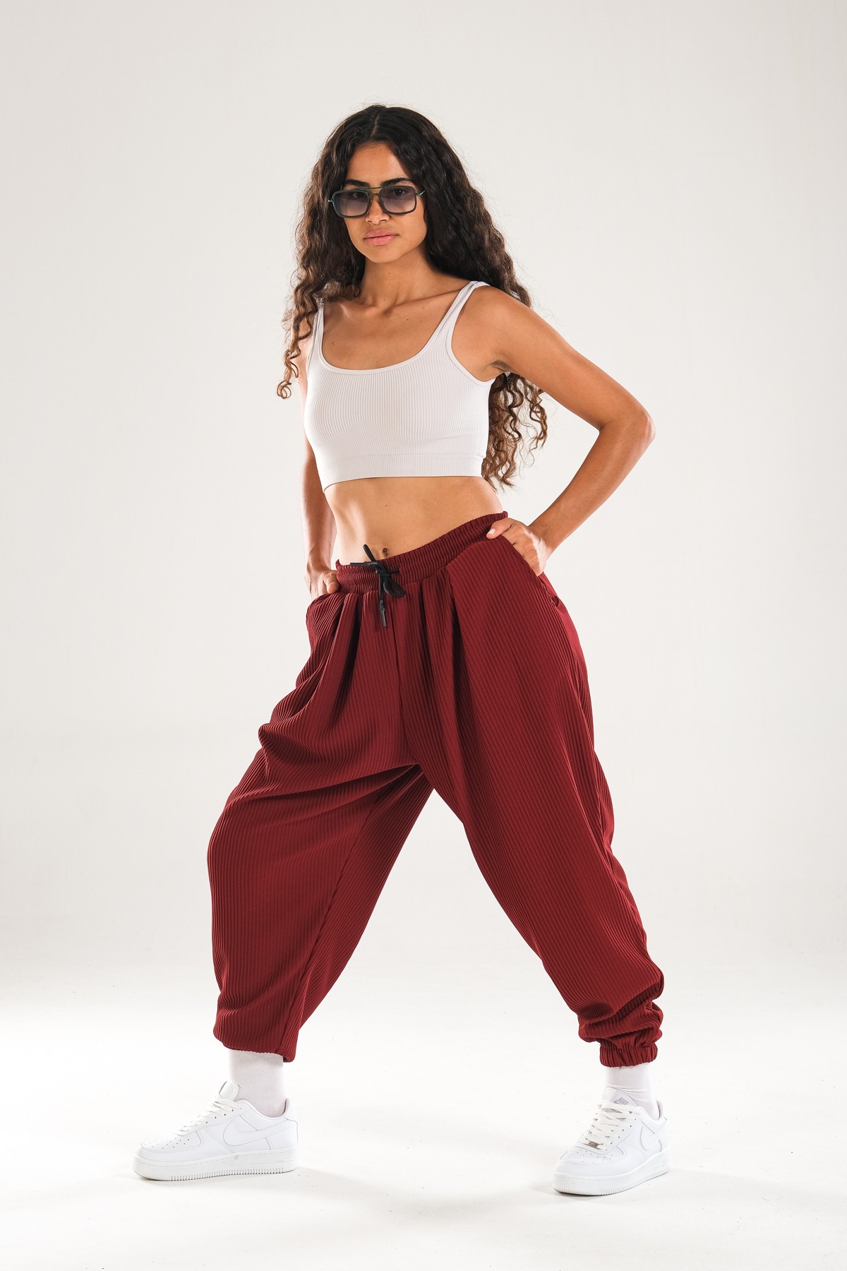 Fitilli Bordo Pileli Jogger Pantolon