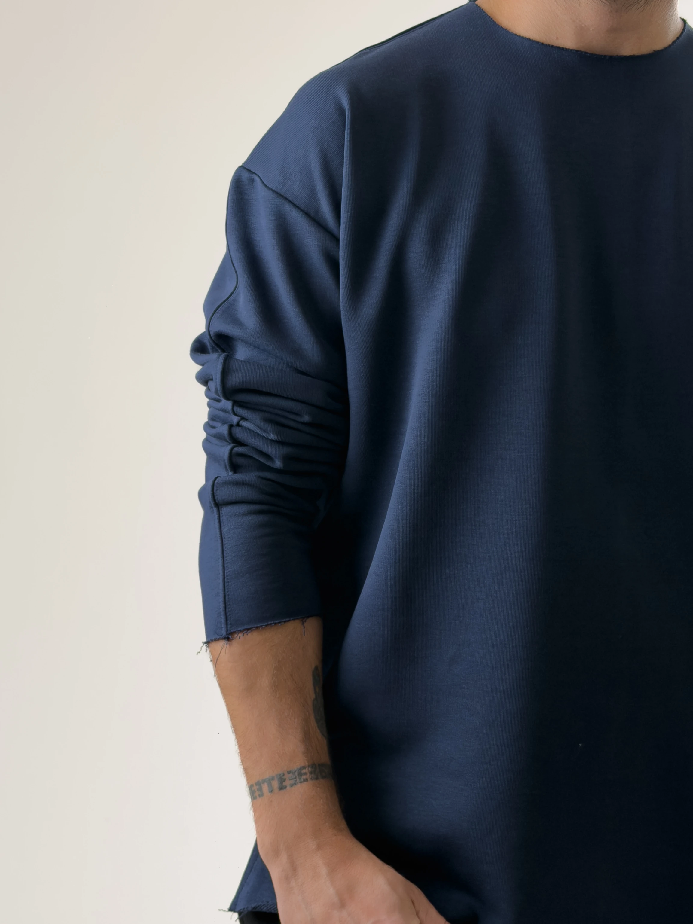 Erkek Lacivert Oversize Basic Sweat COC2596