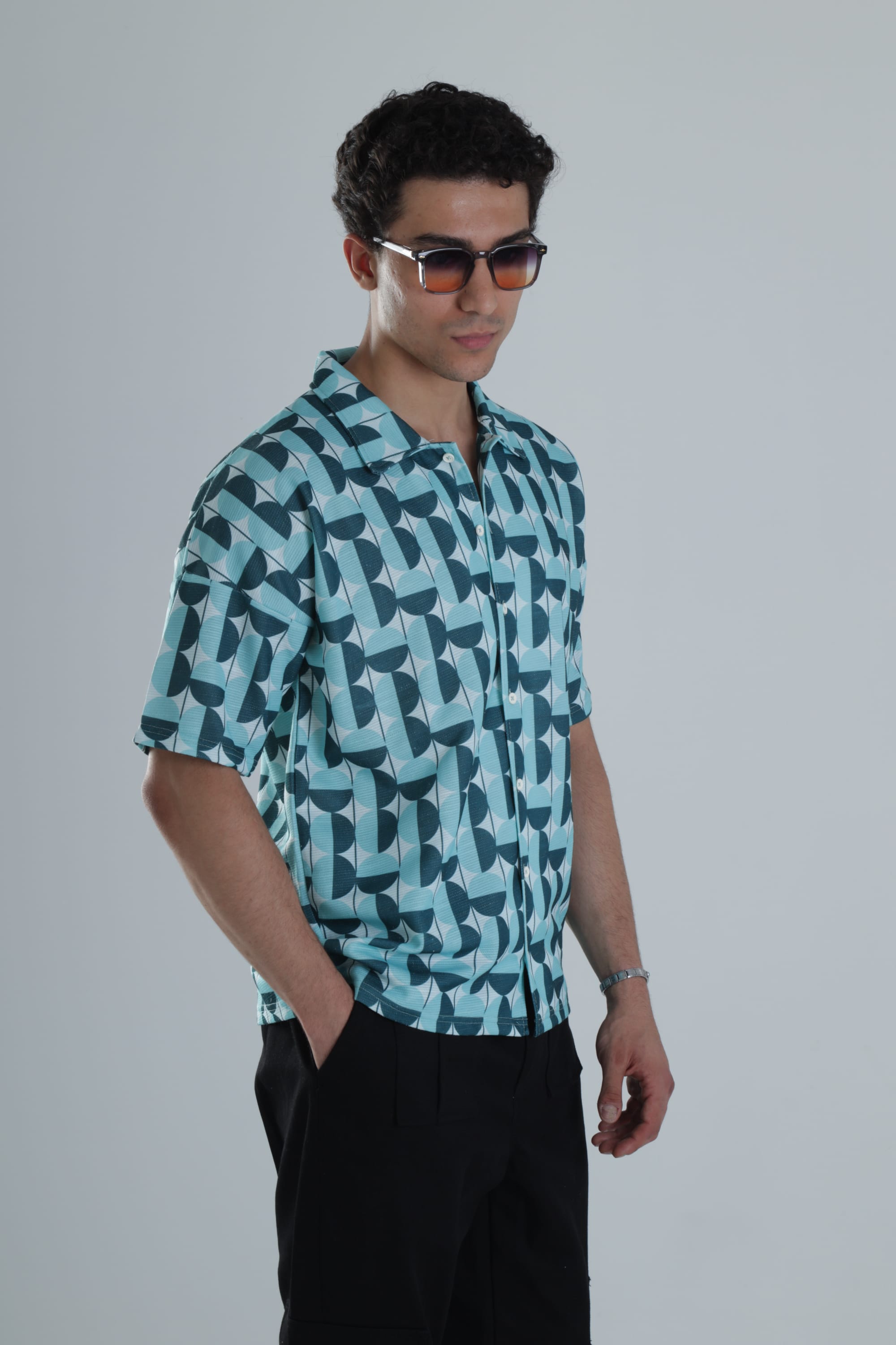 Erkek Küre Desenli Hawai Gömlek