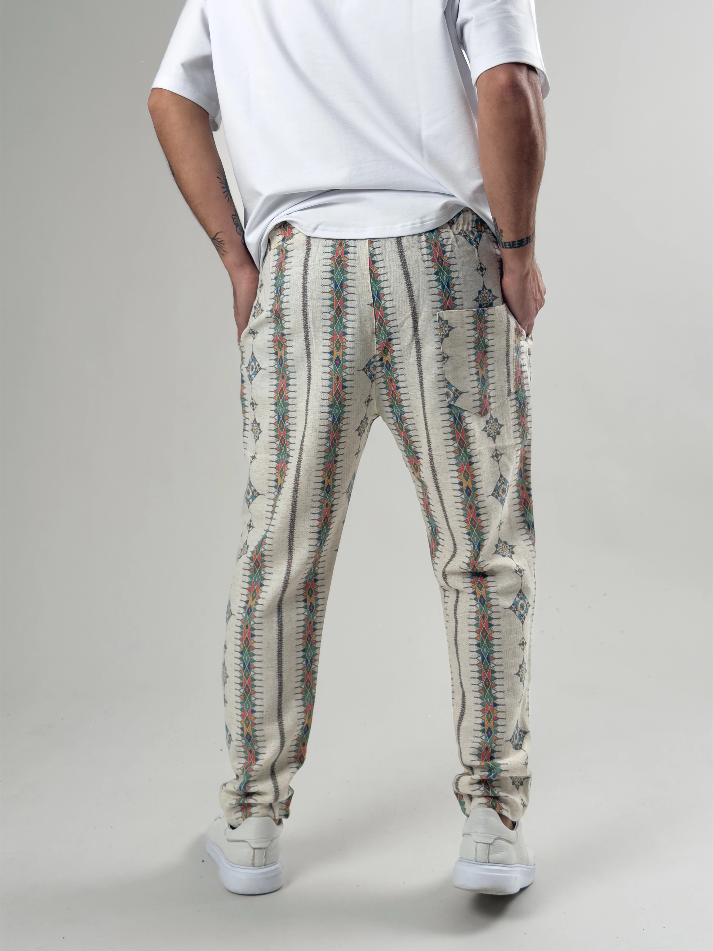 Küre Desenli Erkek Baget Pantolon COC2595