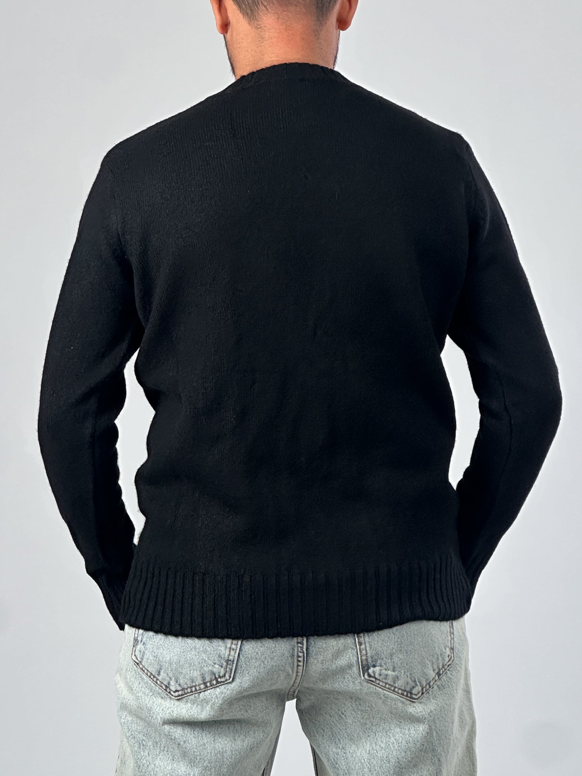 Basic Siyah Erkek Sweatshirt