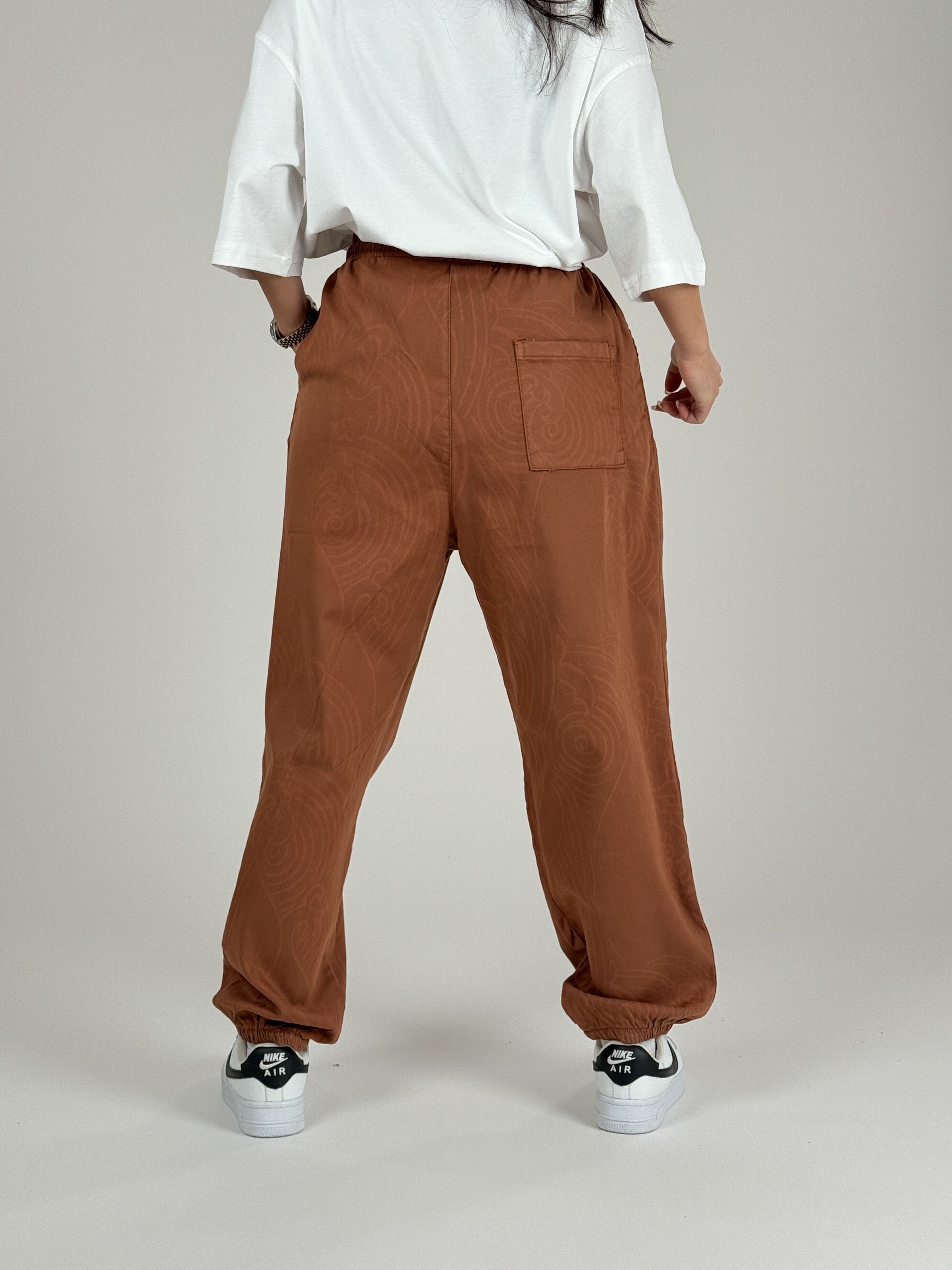 Etnik Desenli Kadın Jogger Pantolon