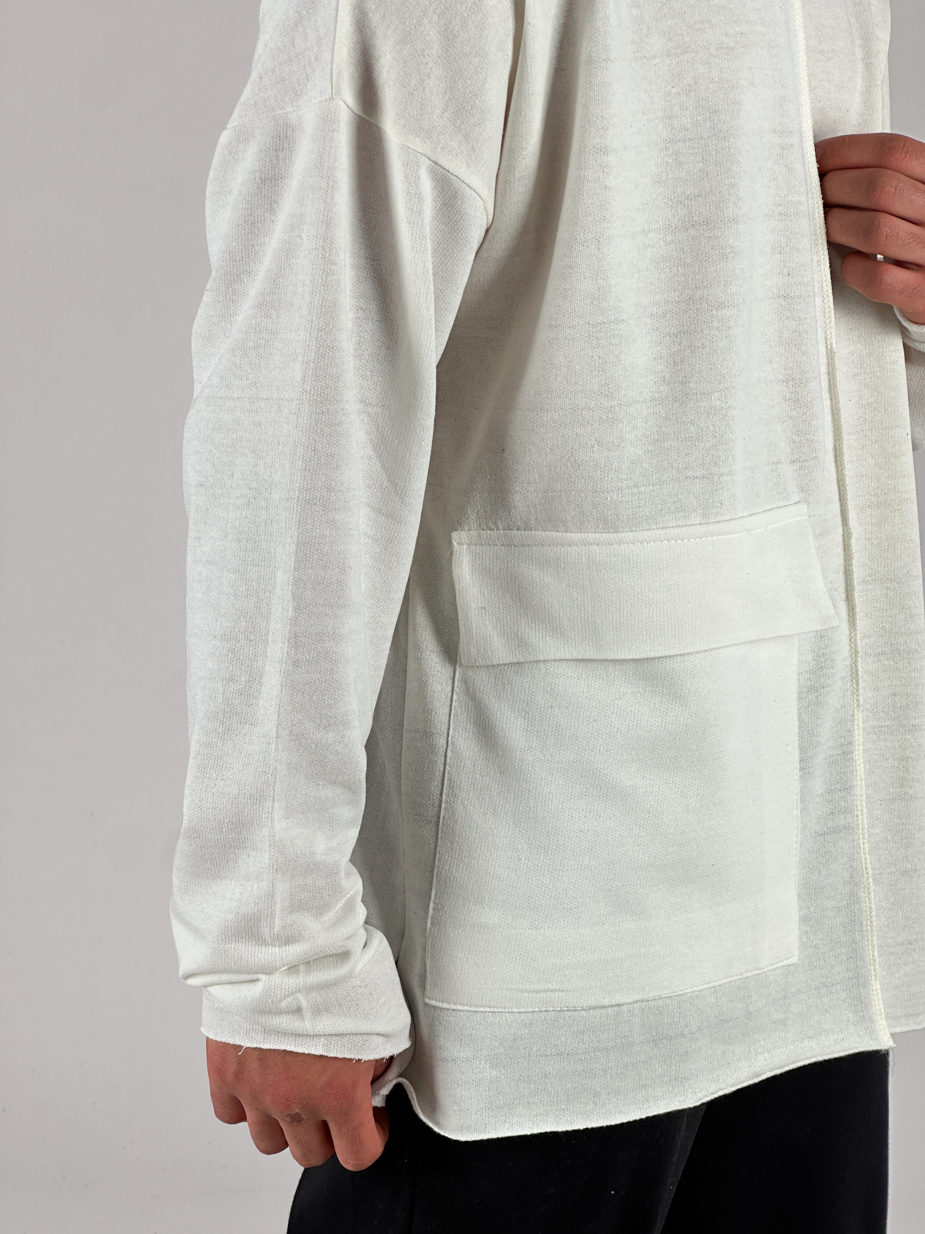 Turuncu Cep Detaylı Tasarım Sweatshirt