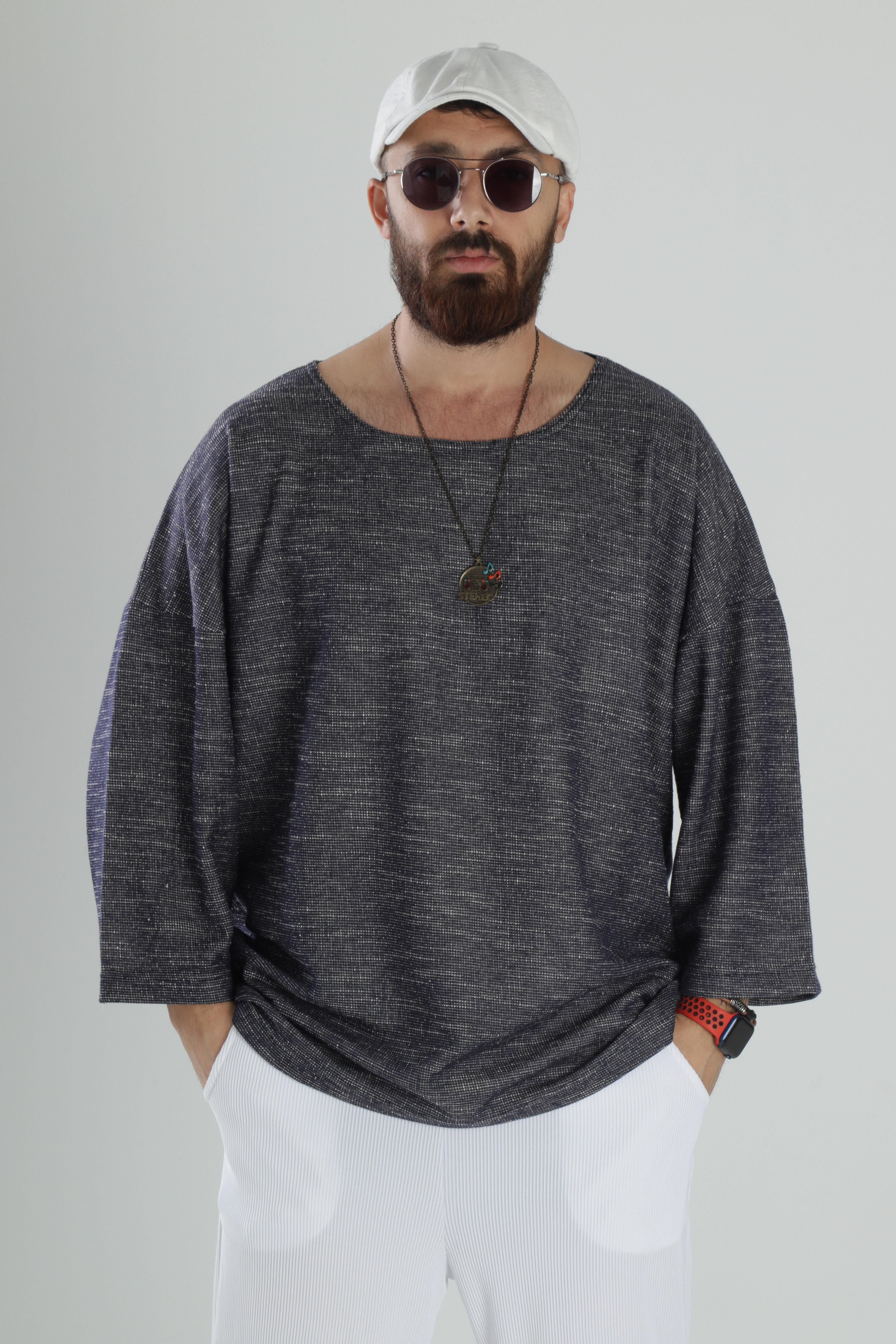 Flamlı Pamuk Fakir Kol T-Shirt