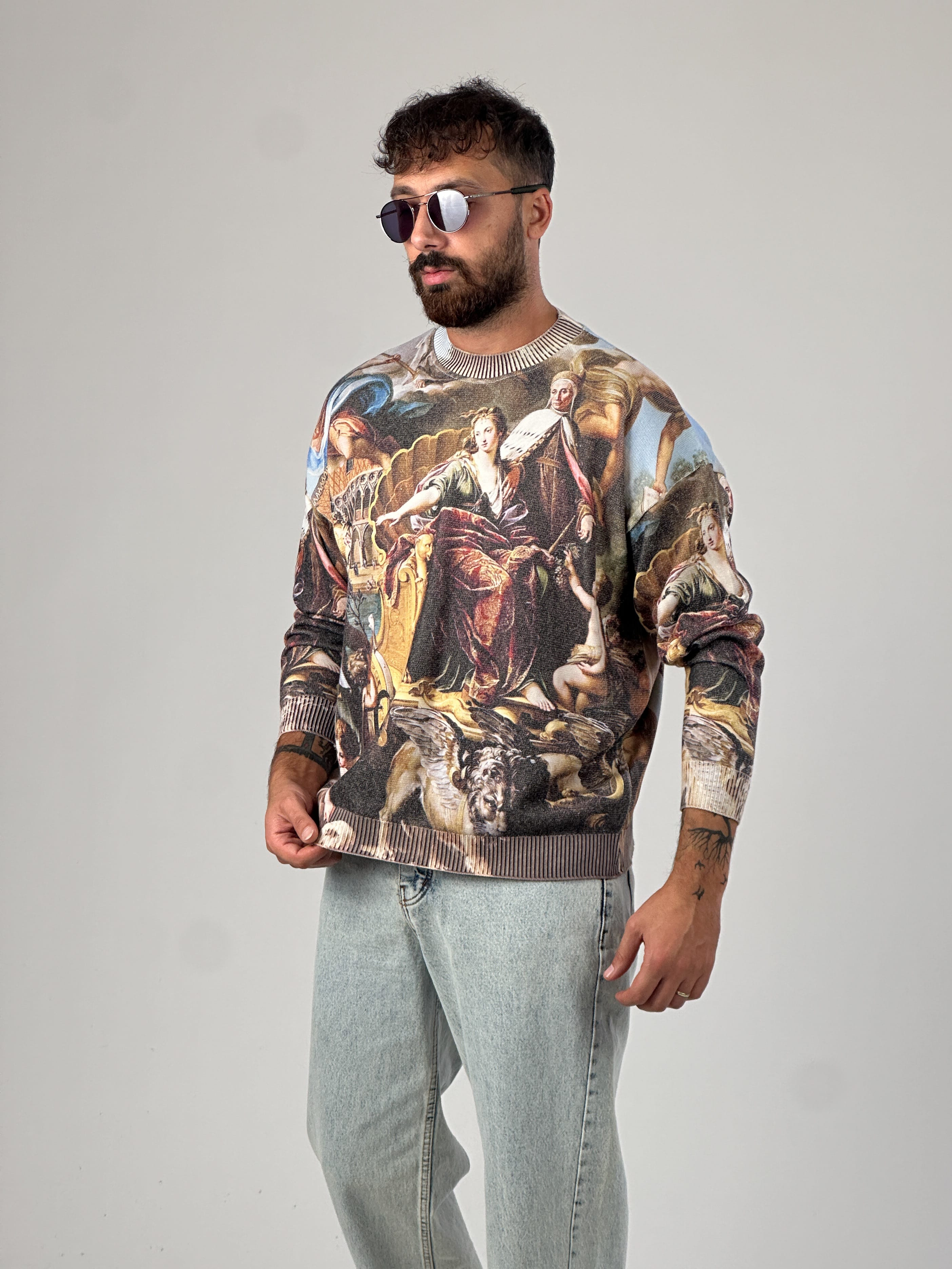 Desenli İtaly Erkek Sweatshirt