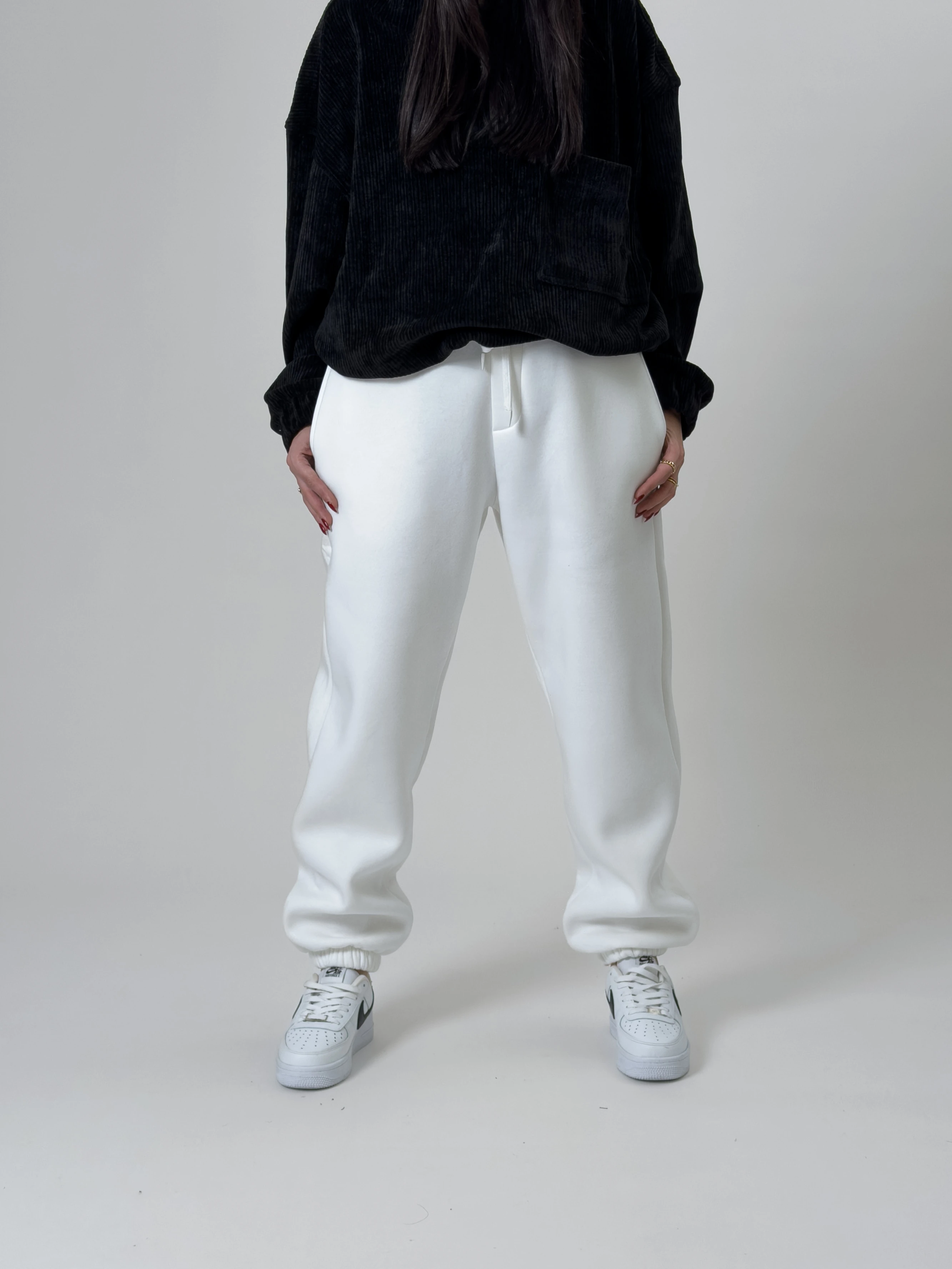 Şardonlu Ekru Kadın Jogger Eşofman COC2538