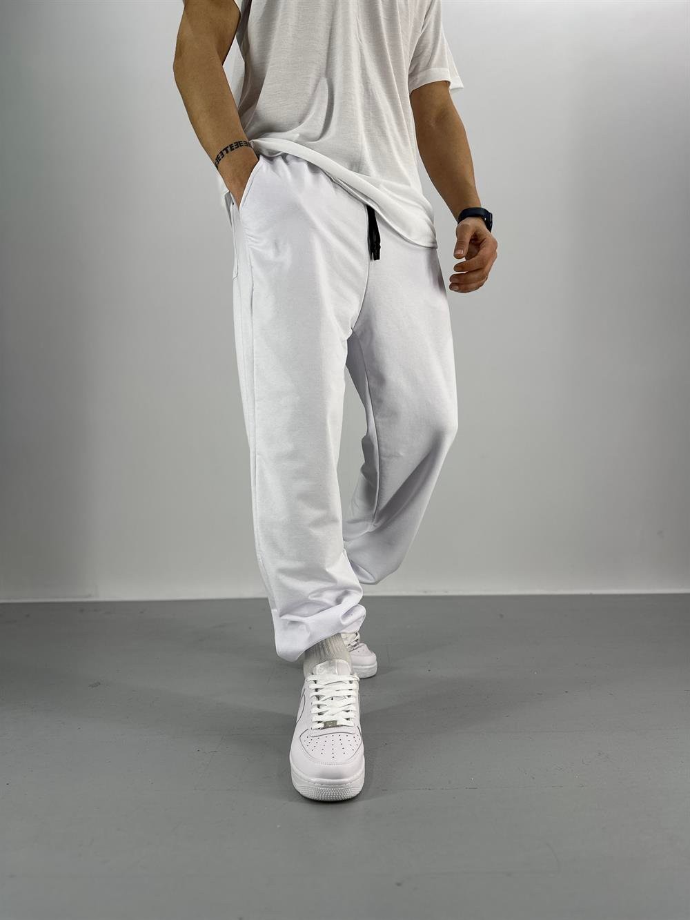 Erkek Beyaz Jogger