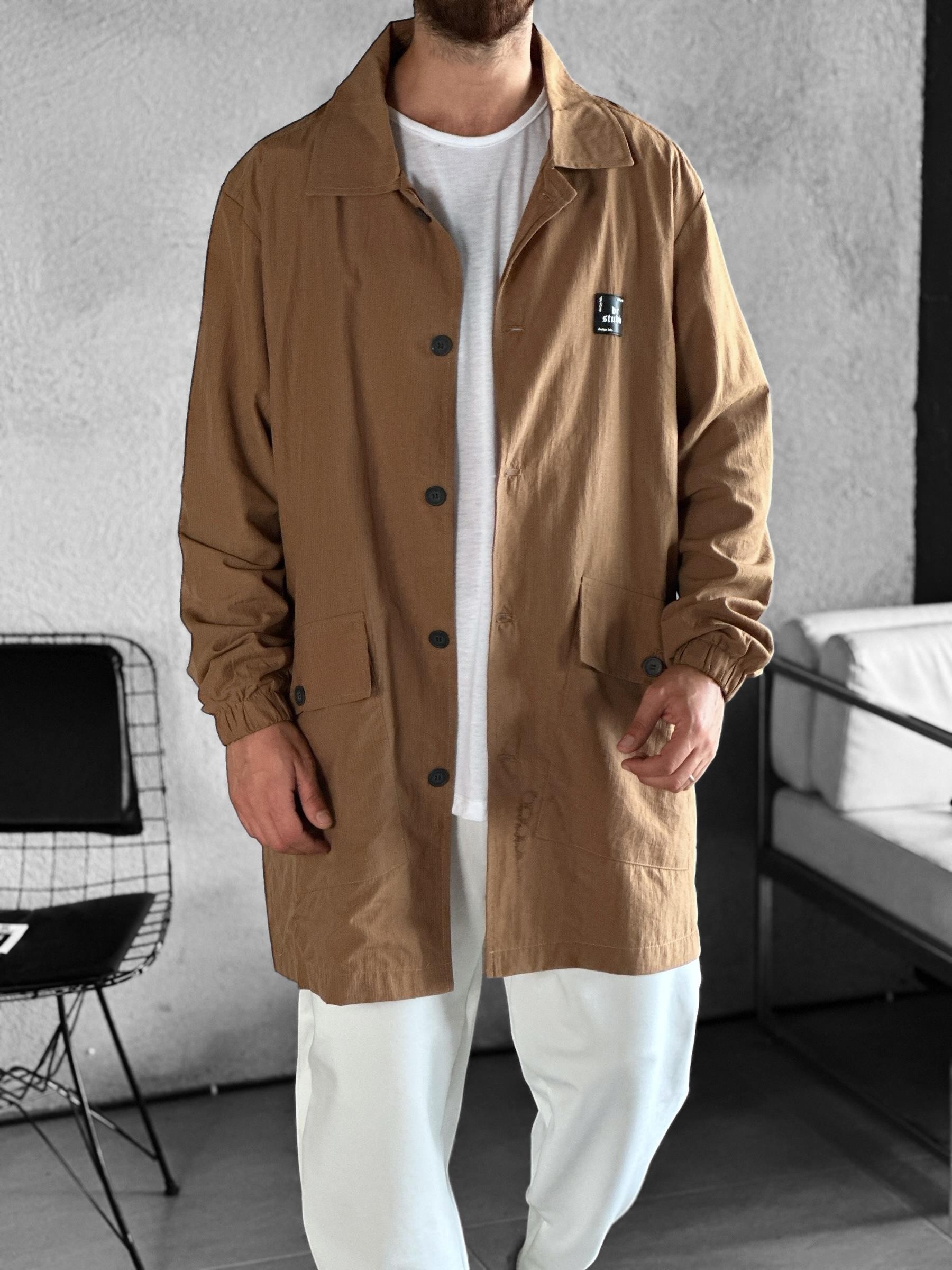 Erkek Premium Kalite Paraşüt Kumaş Kahverengi