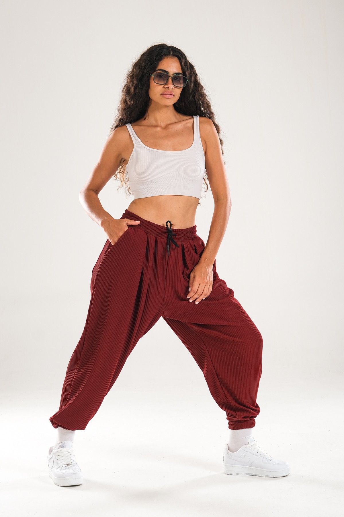 Fitilli Bordo Pileli Jogger Pantolon