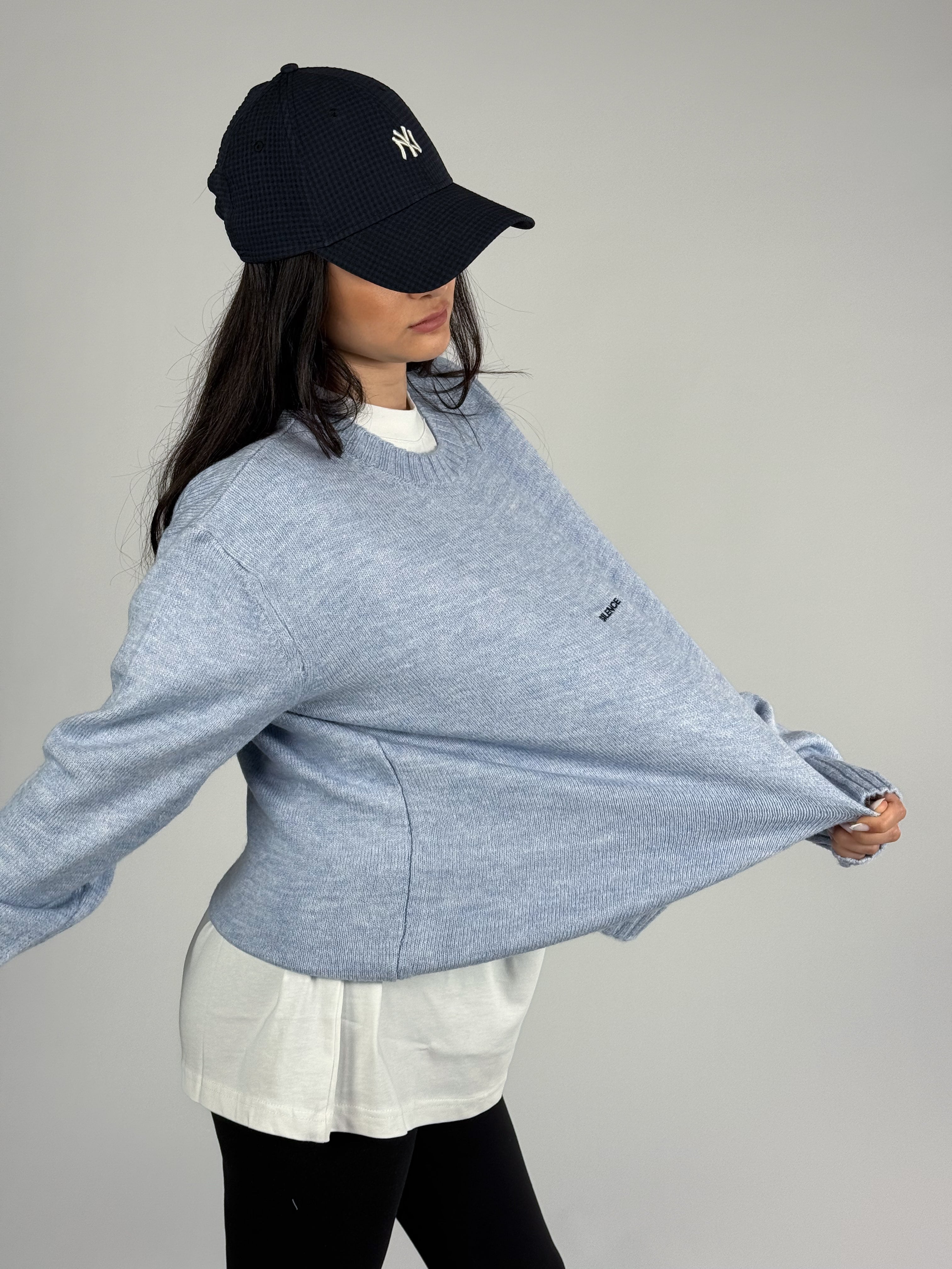 Basic Mavi Kadın Sweatshirt