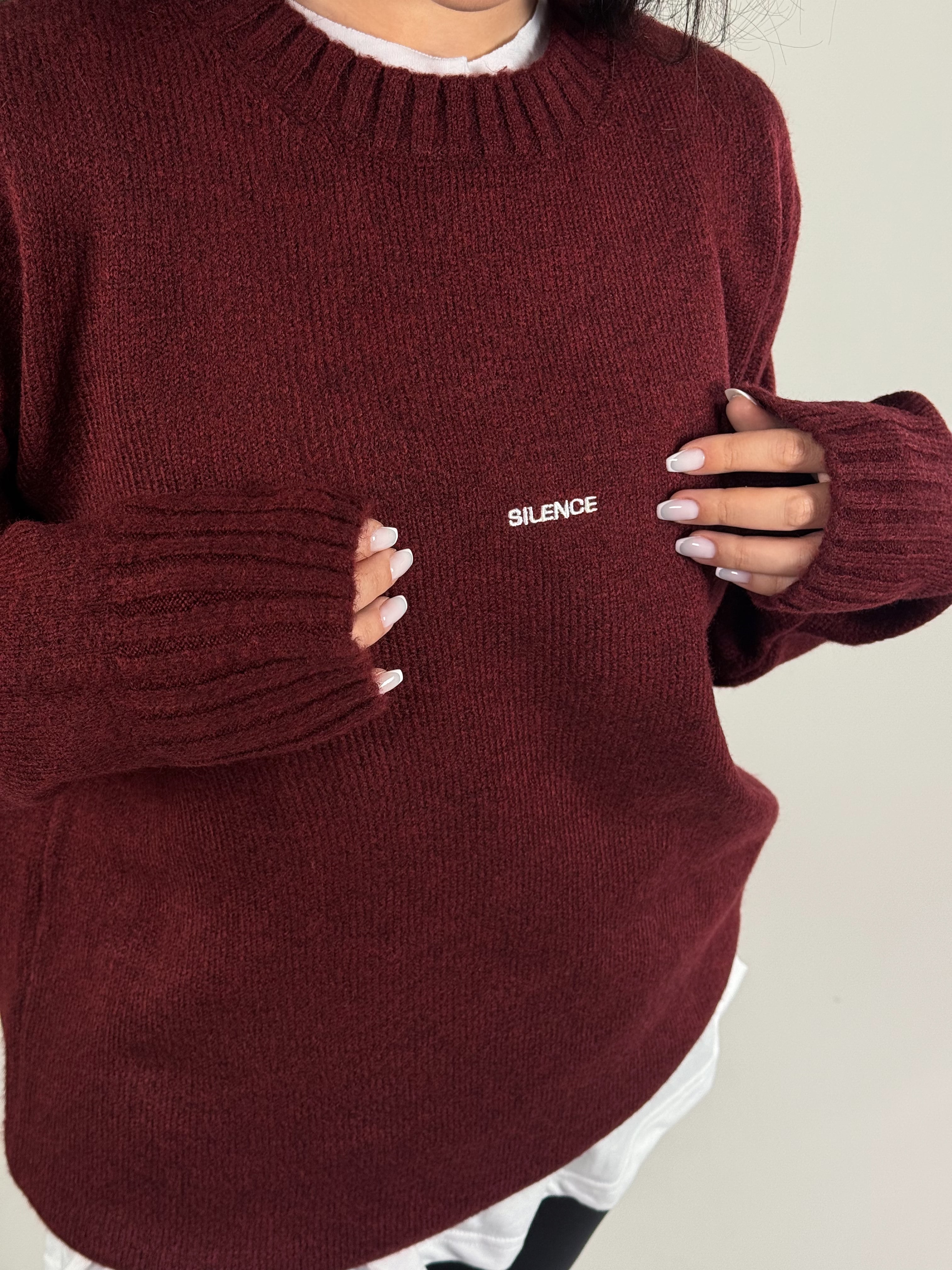 Basic Bordo Kadın Sweatshirt