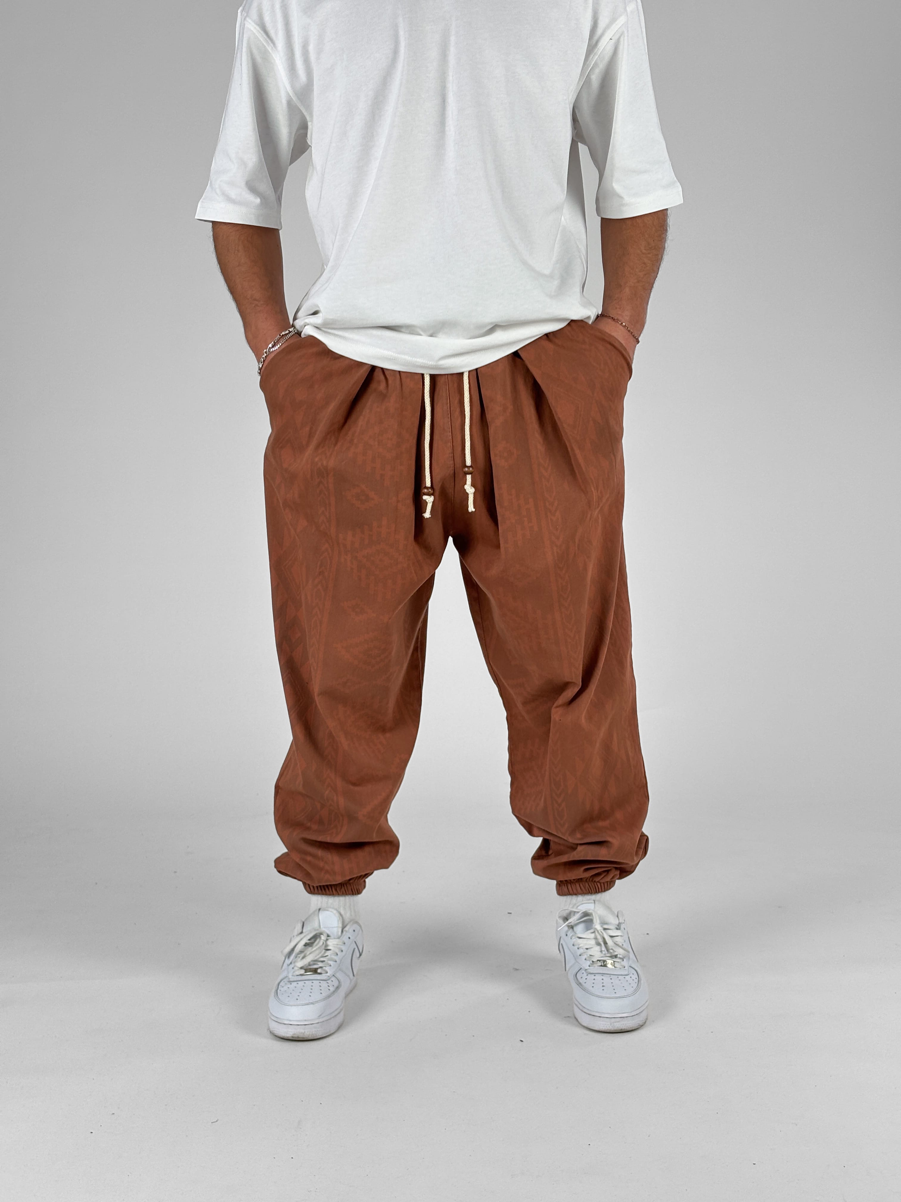 Desenli Boho Erkek Jogger Pantolon