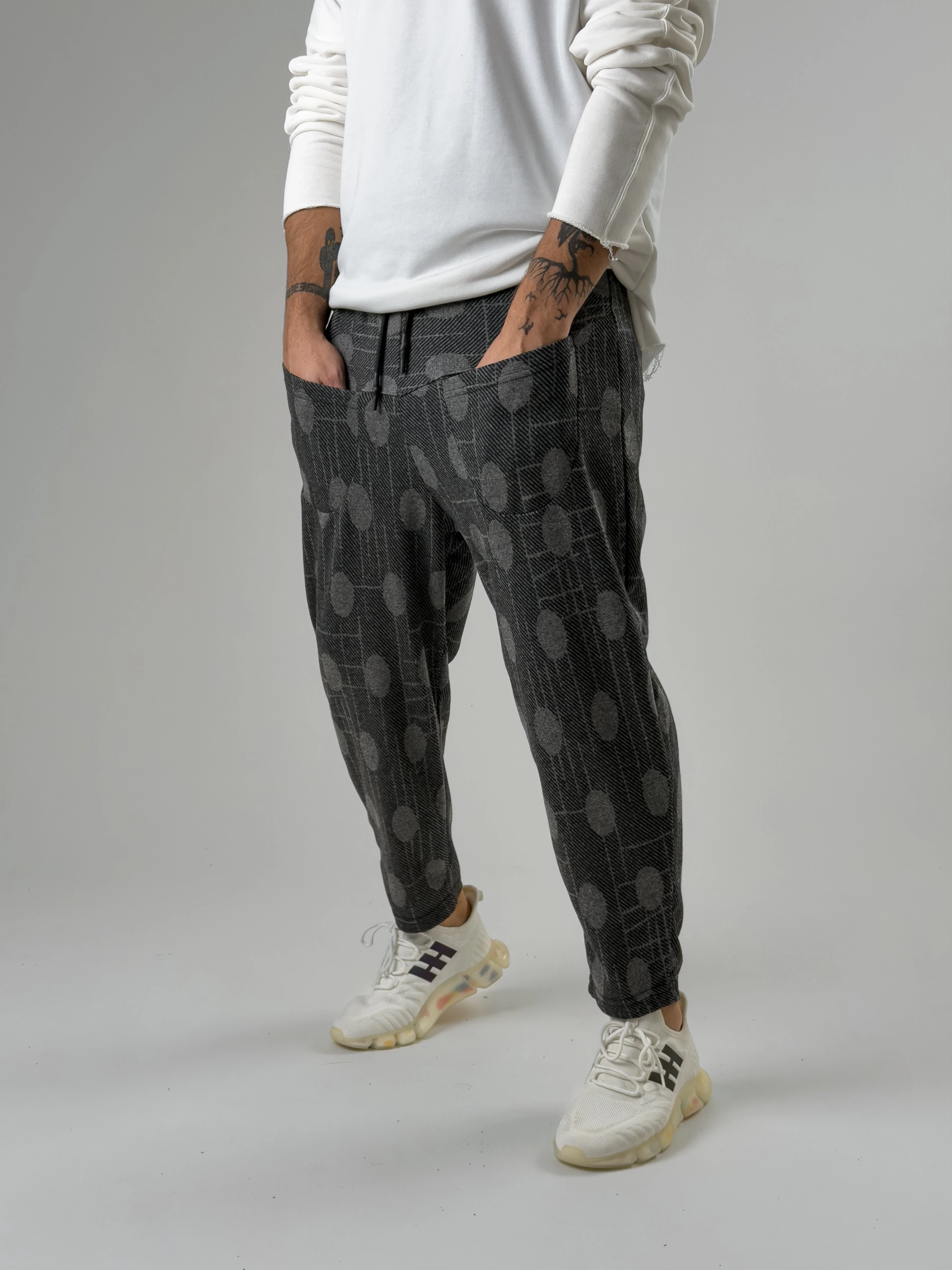 Ön Cep Detaylı Erkek Desenli Baget Pantolon COC2580