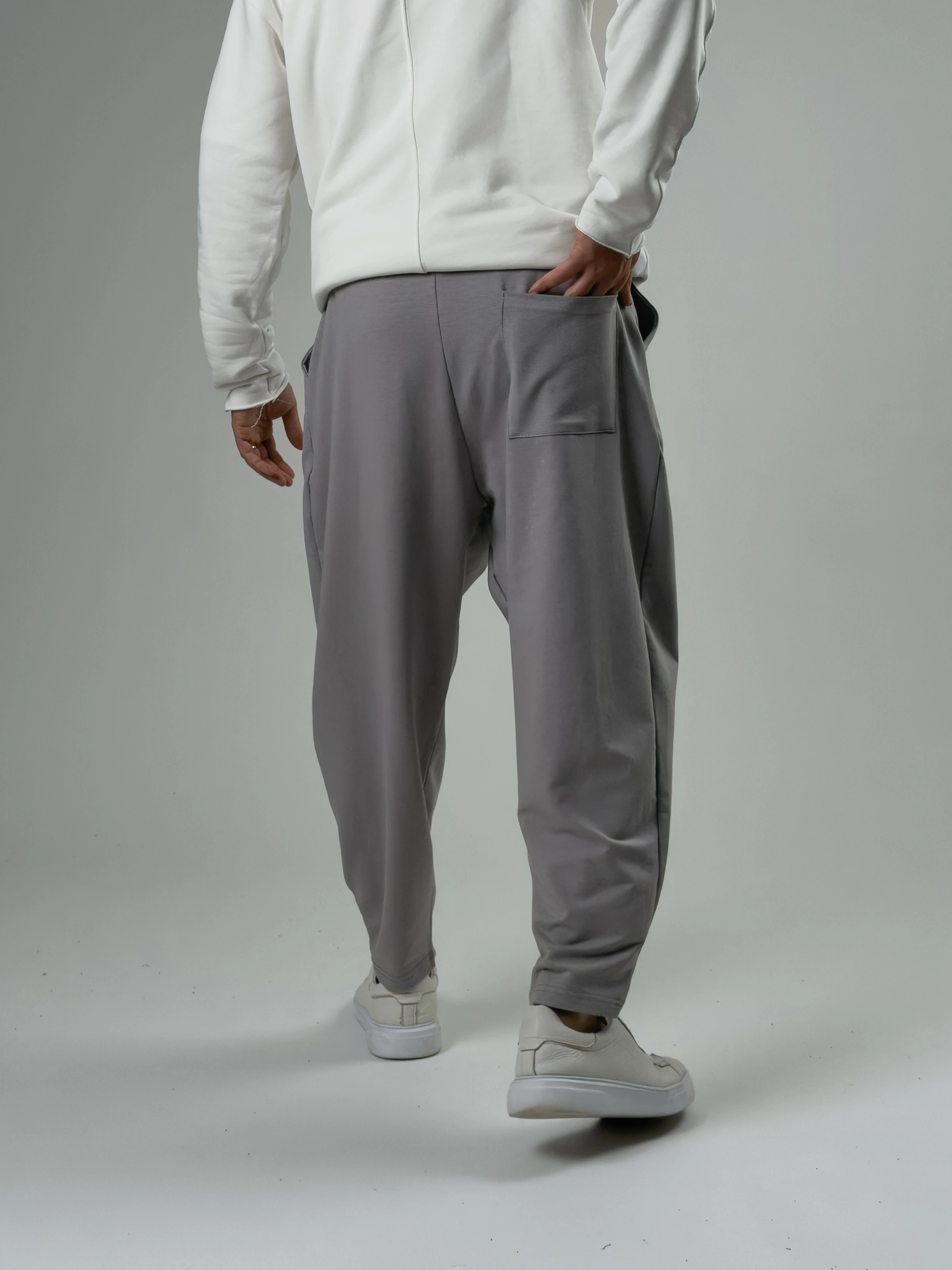 Erkek Gri Pileli Yarım Şalvar COC2576