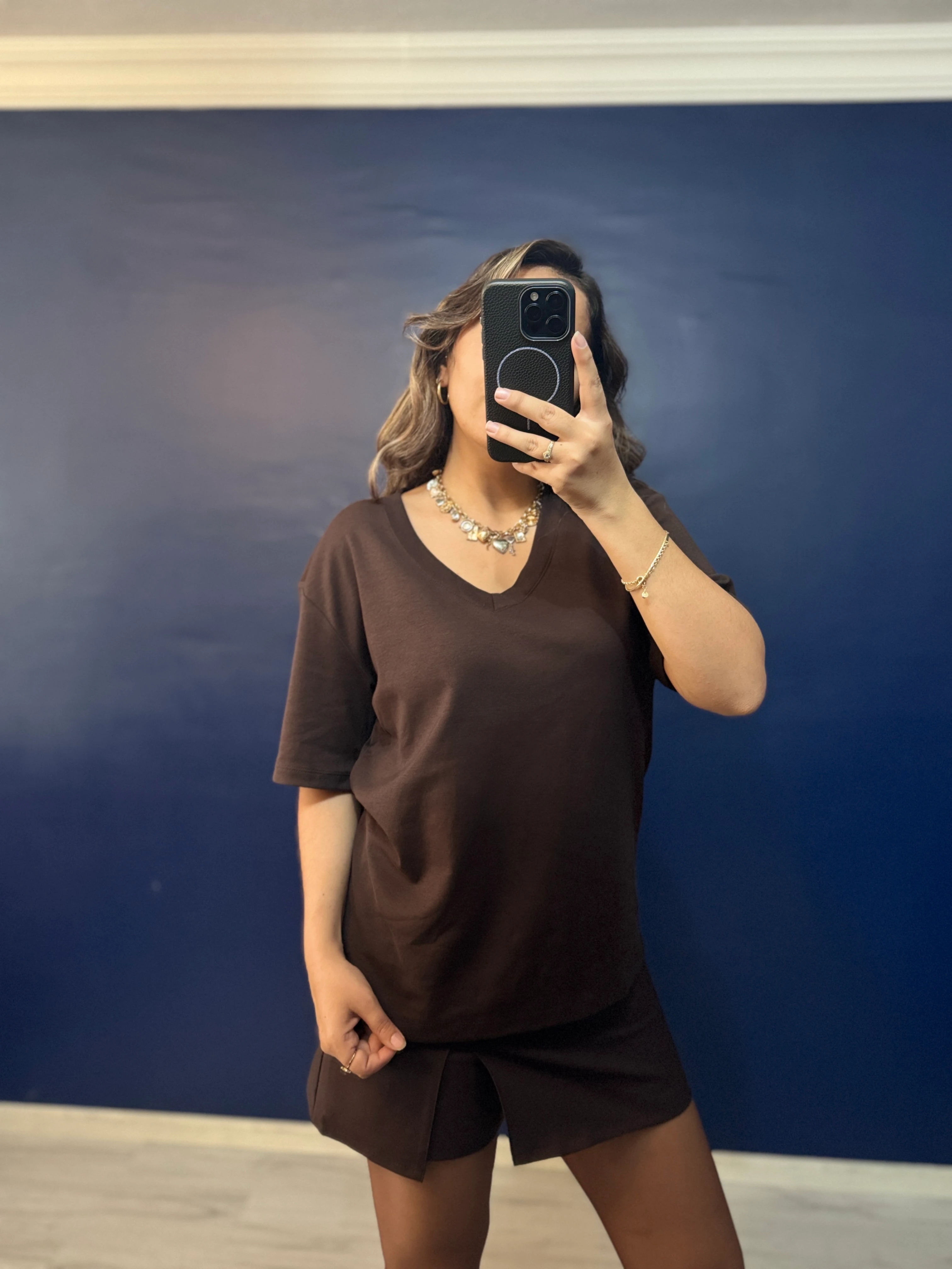 Kahve V Yaka Massi Basic