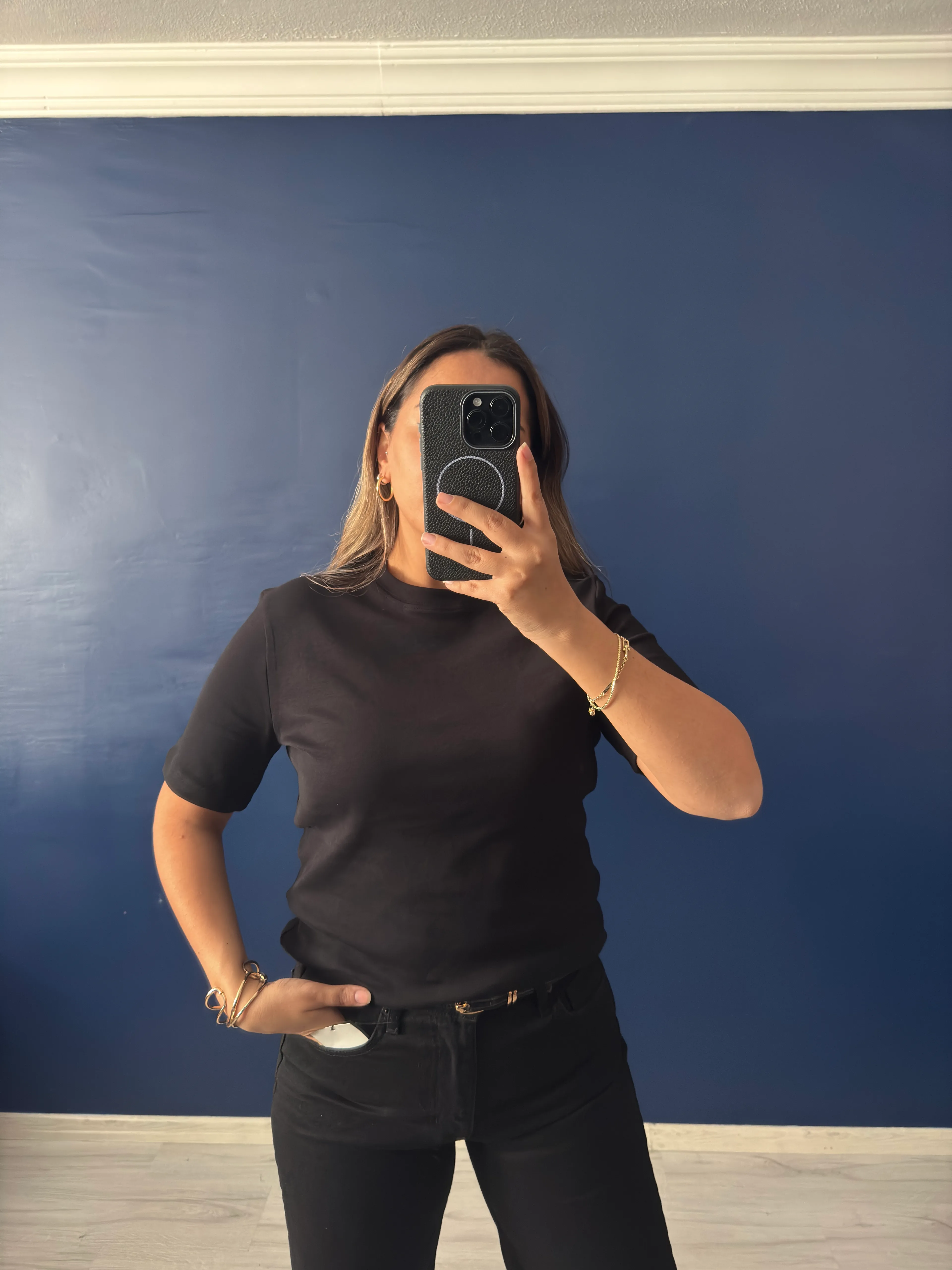 Siyah Massimo Bisiklet Yaka 