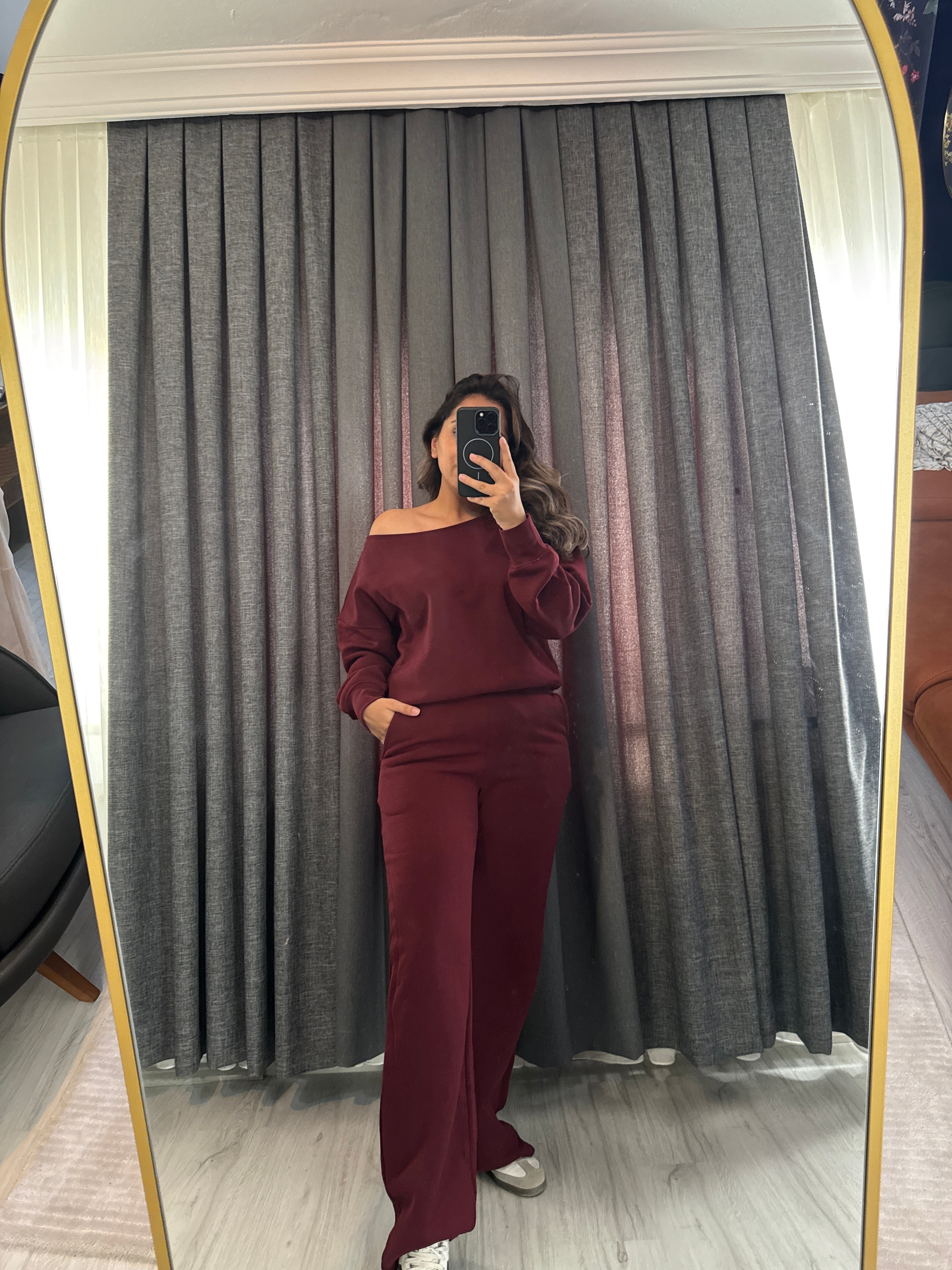 Bordo Eşofman Altı